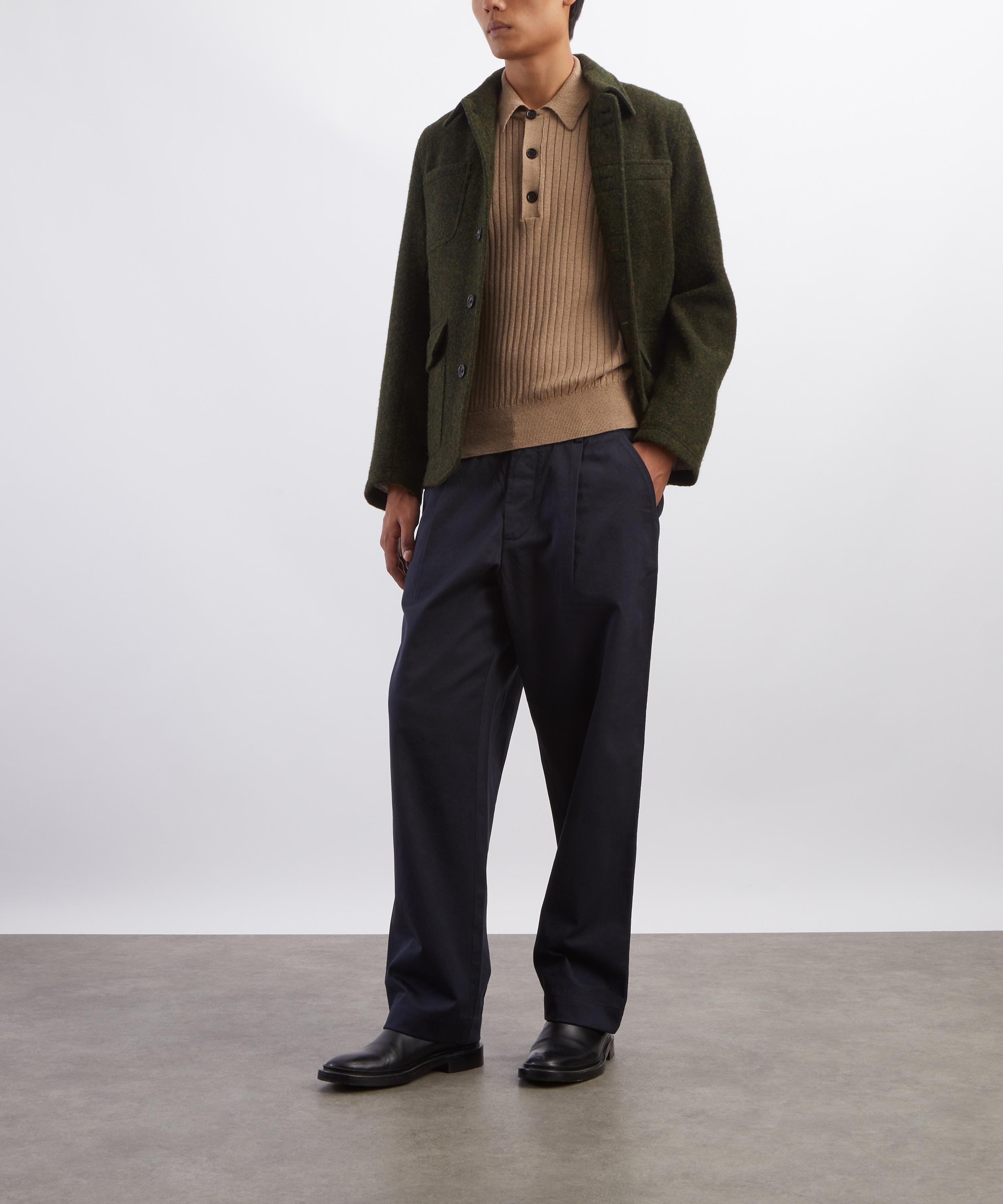 Oliver Spencer - Hayman Knitted Polo Shirt image number 1