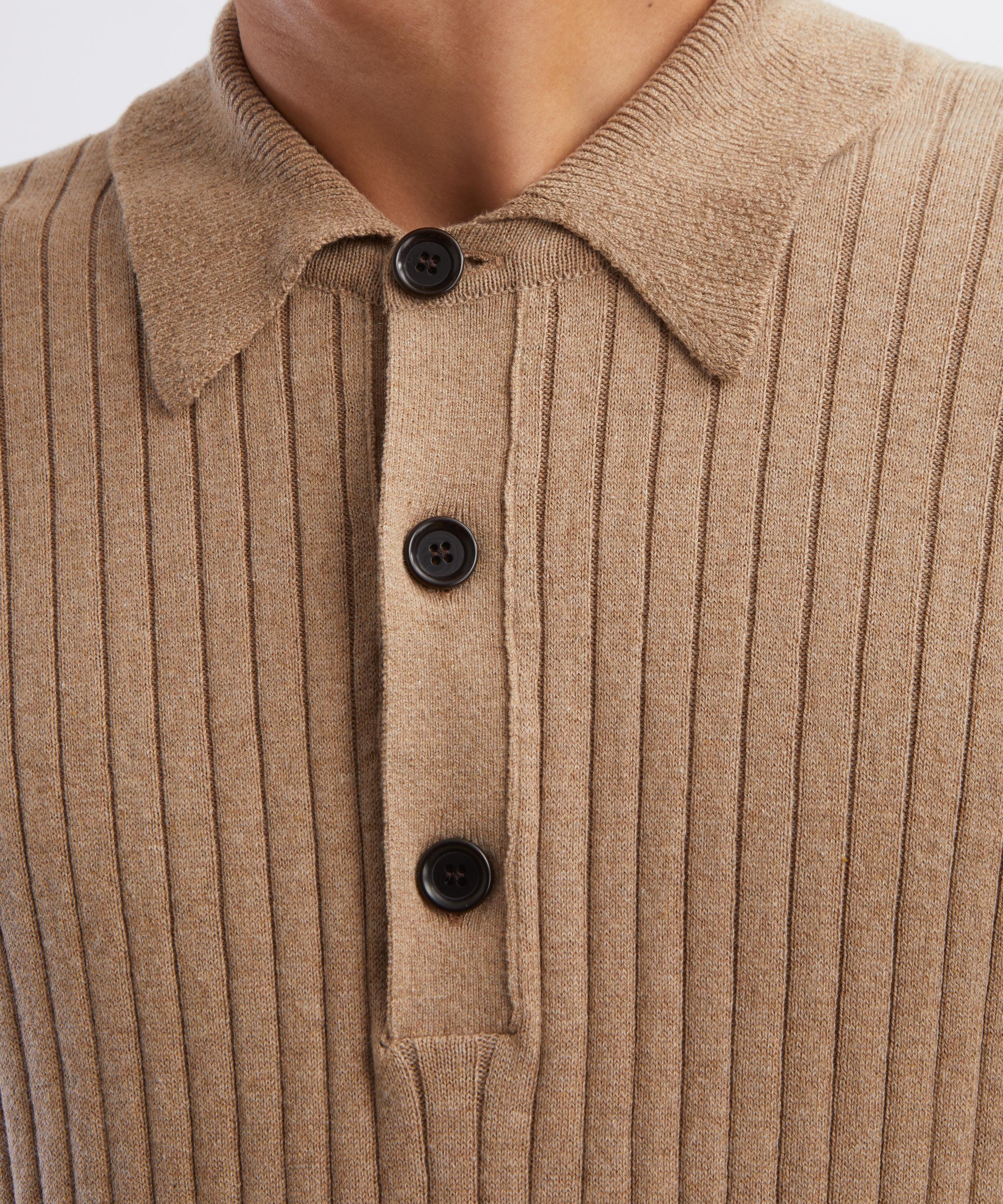 Oliver Spencer - Hayman Knitted Polo Shirt image number 4