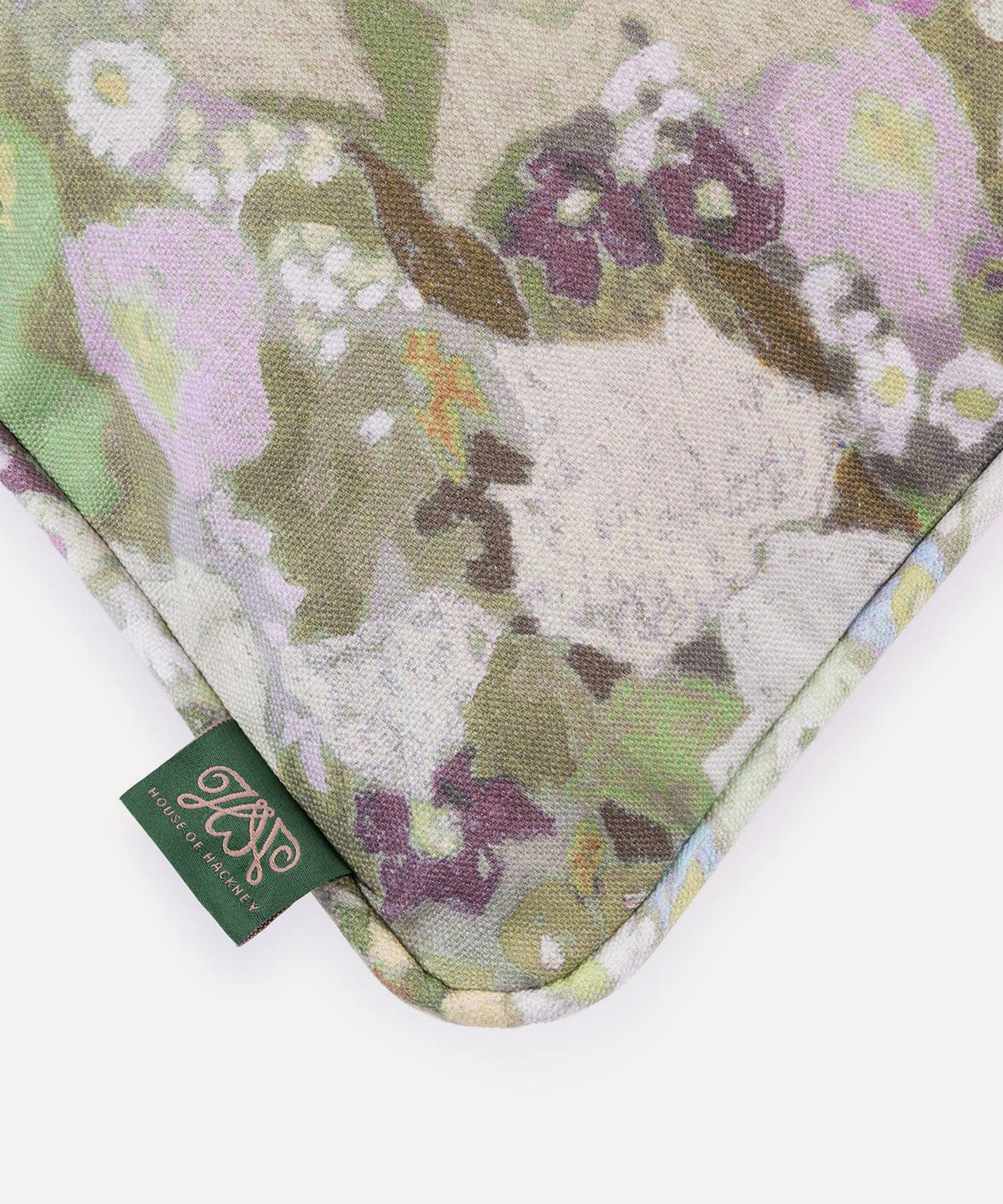 House of Hackney - Hollyhocks Medium Velvet Piped Cushion image number 1