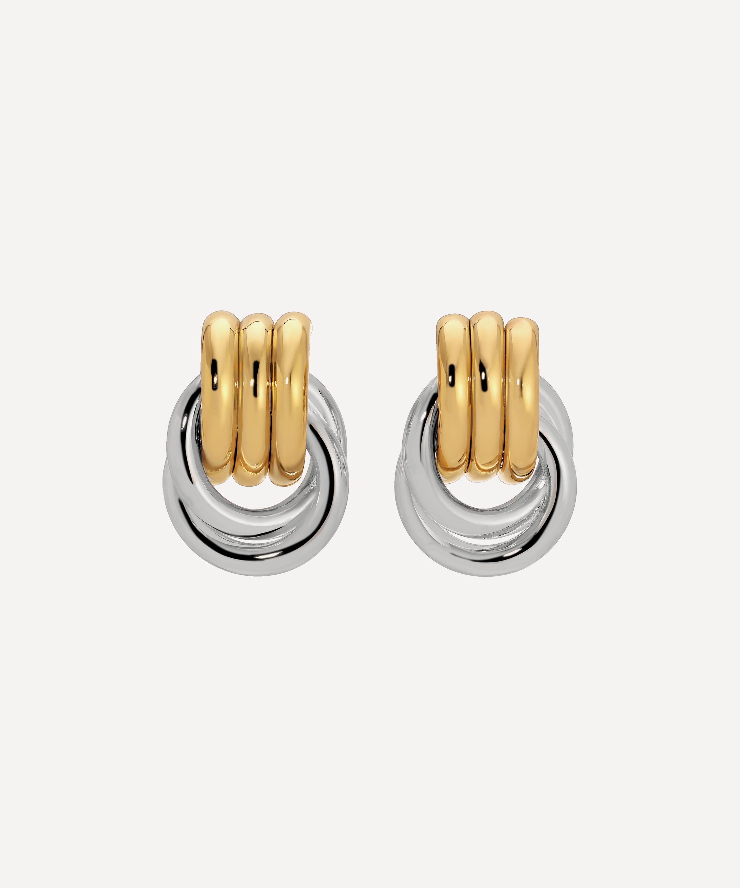 Heaven Mayhem - Mixed Metal Baby Knot Earrings