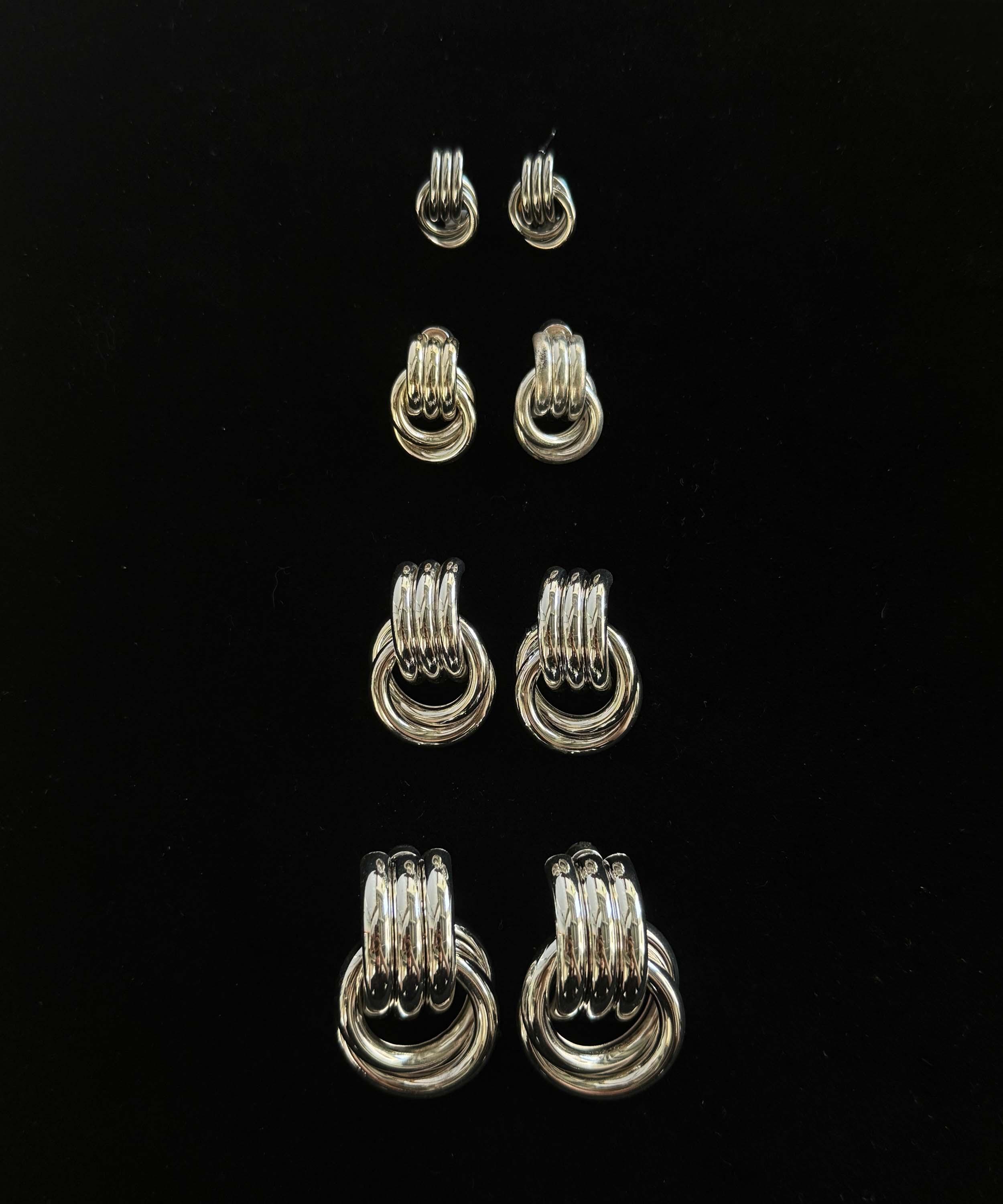 Heaven Mayhem - Silver-Plated Baby Knot Earrings image number 2