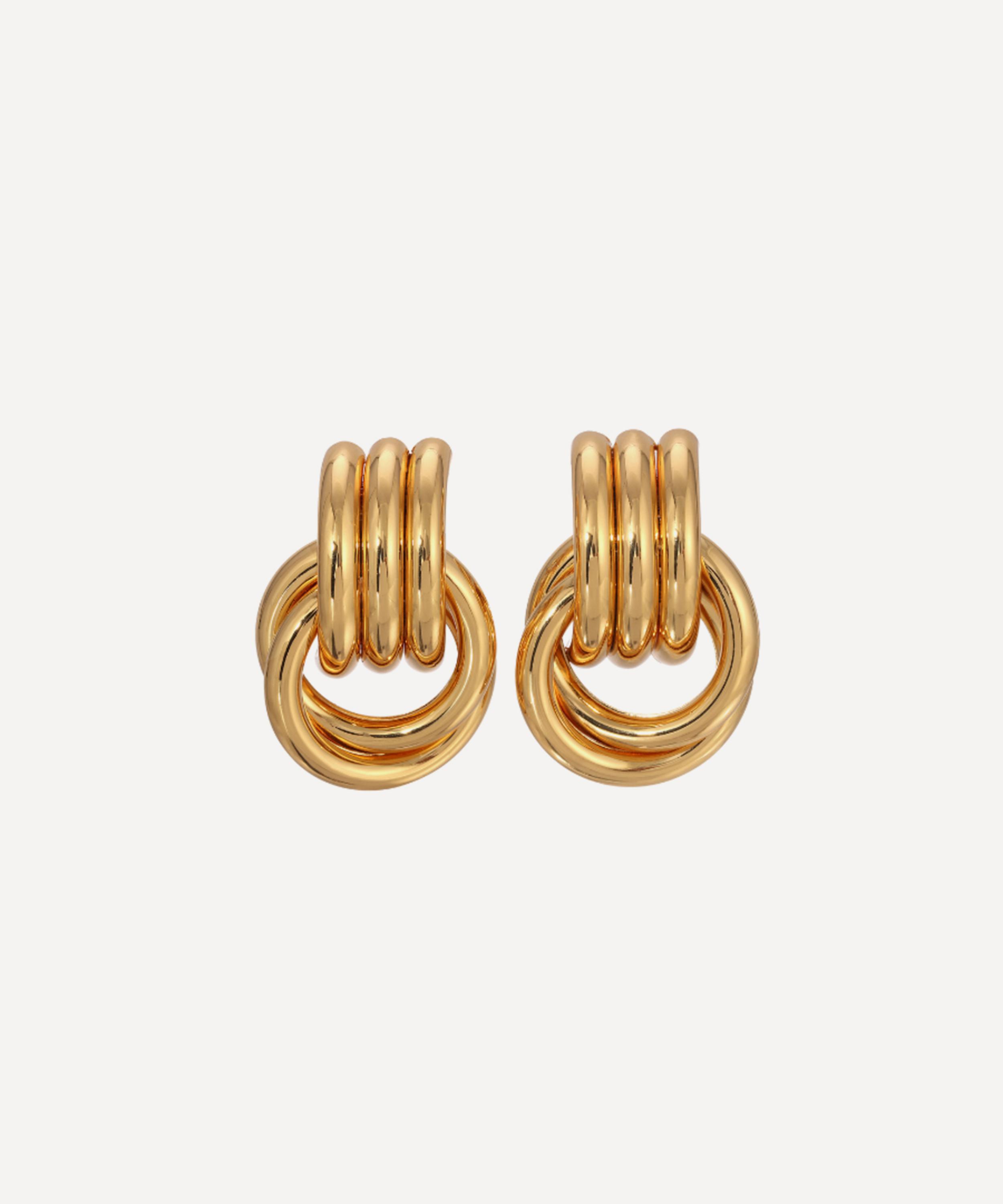 Heaven Mayhem - 18ct Gold-Plated Mini Knot Earrings