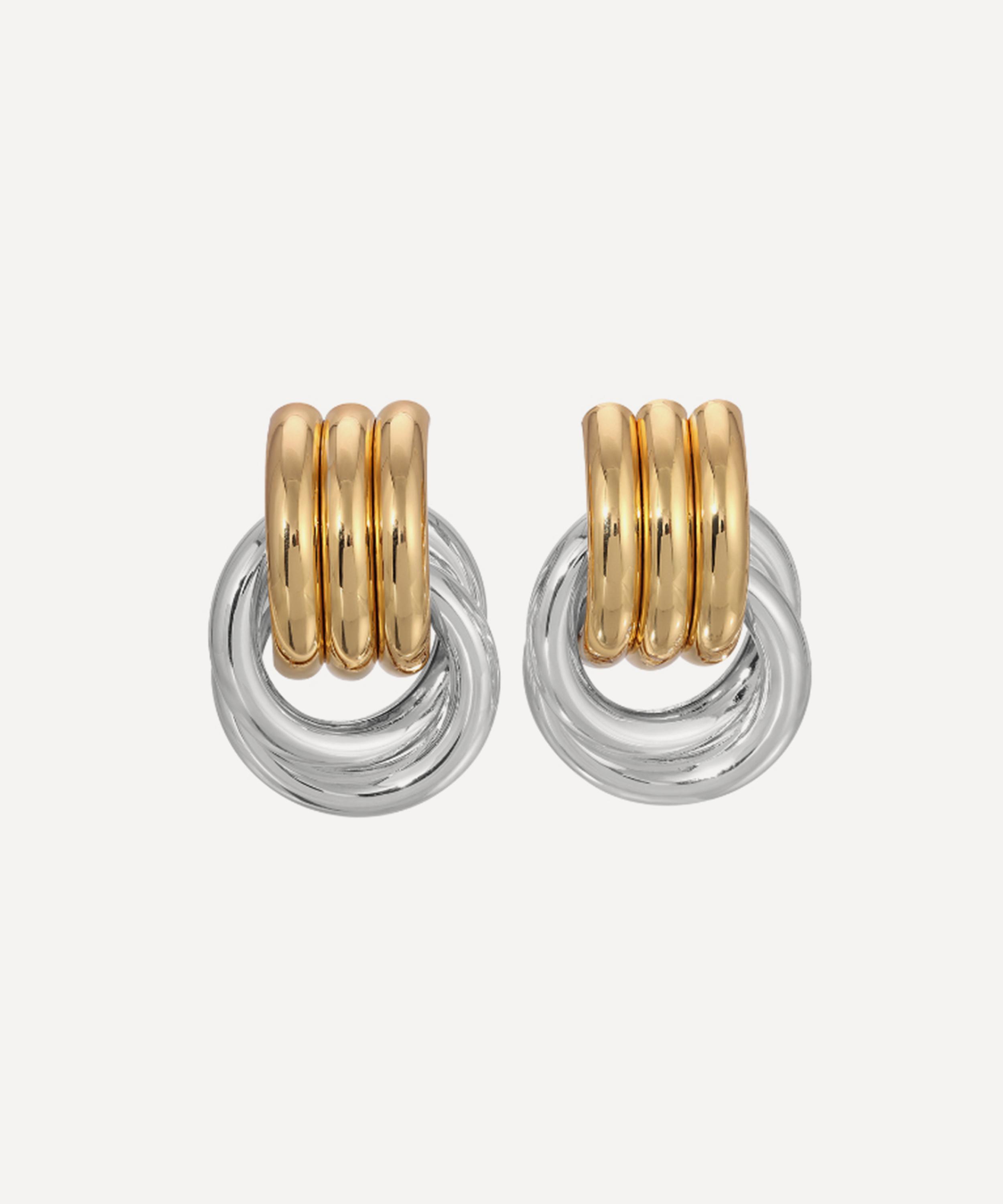 Heaven Mayhem - Mixed Metal Mini Knot Earrings image number 0