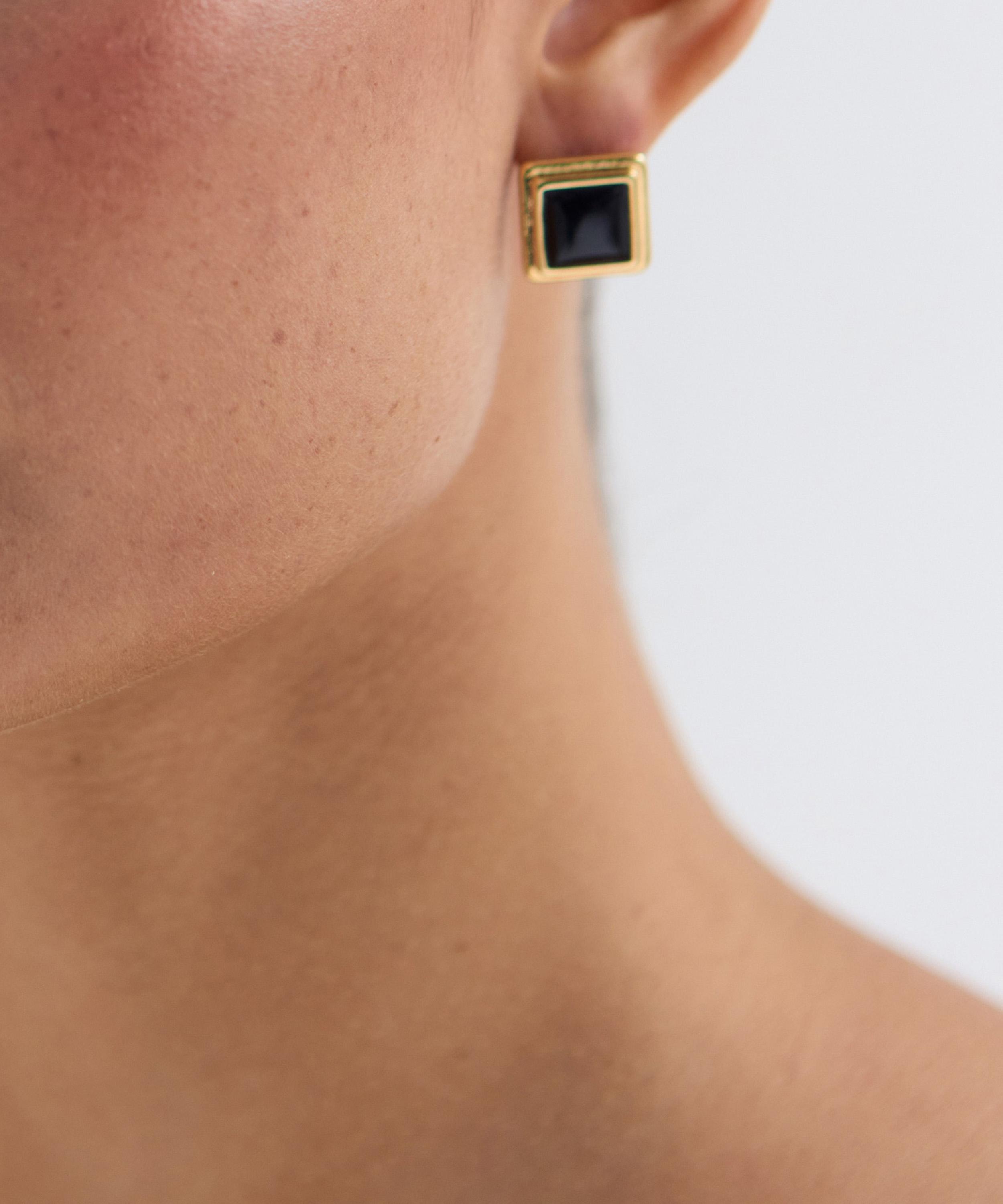 Heaven Mayhem - Gold-Plated Archer Stud Earrings image number 1