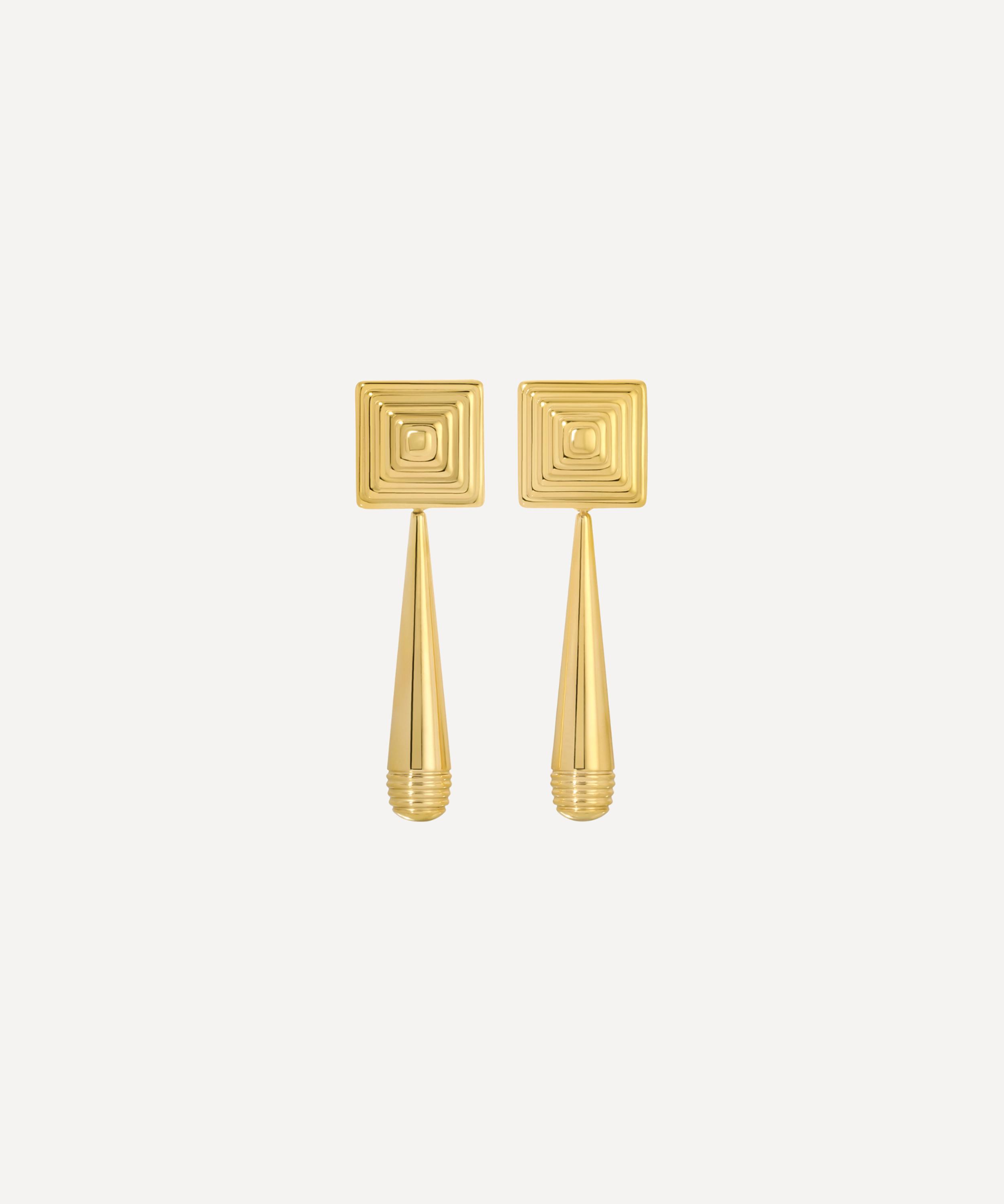 Heaven Mayhem - 18ct Gold-Plated Iris Drop Earrings