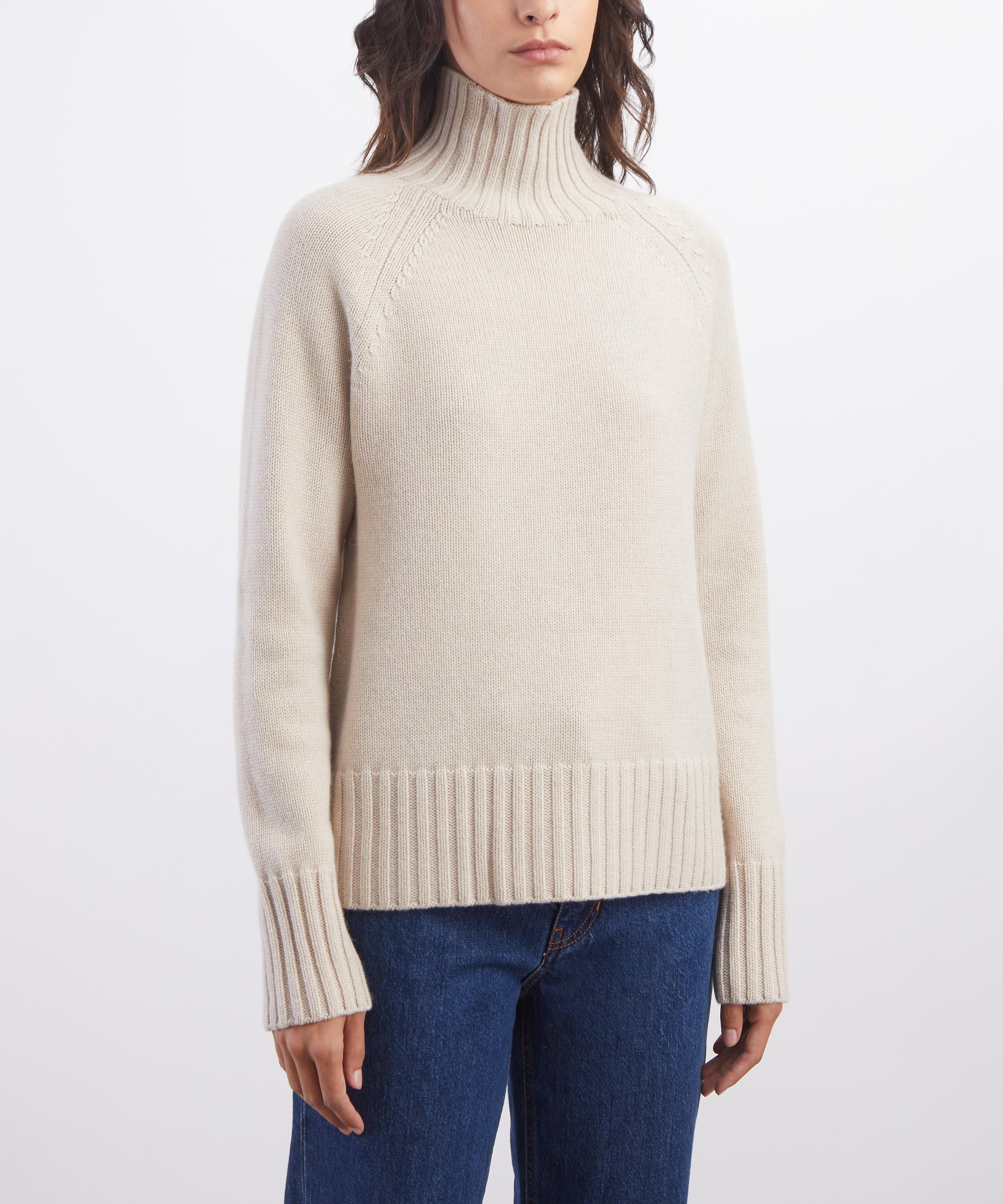 S Max Mara - Wool and Cashmere Blend Polo-Neck Jumper image number 2
