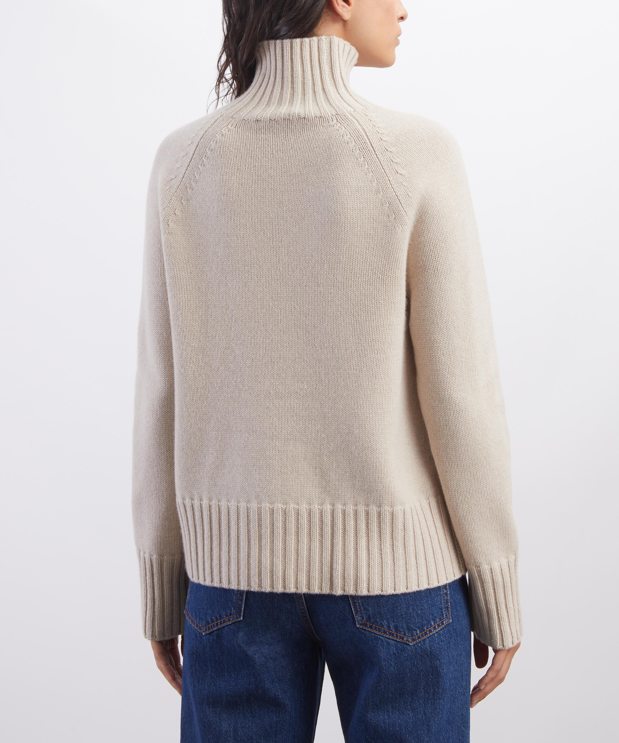 S Max Mara - Wool and Cashmere Blend Polo-Neck Jumper image number 3