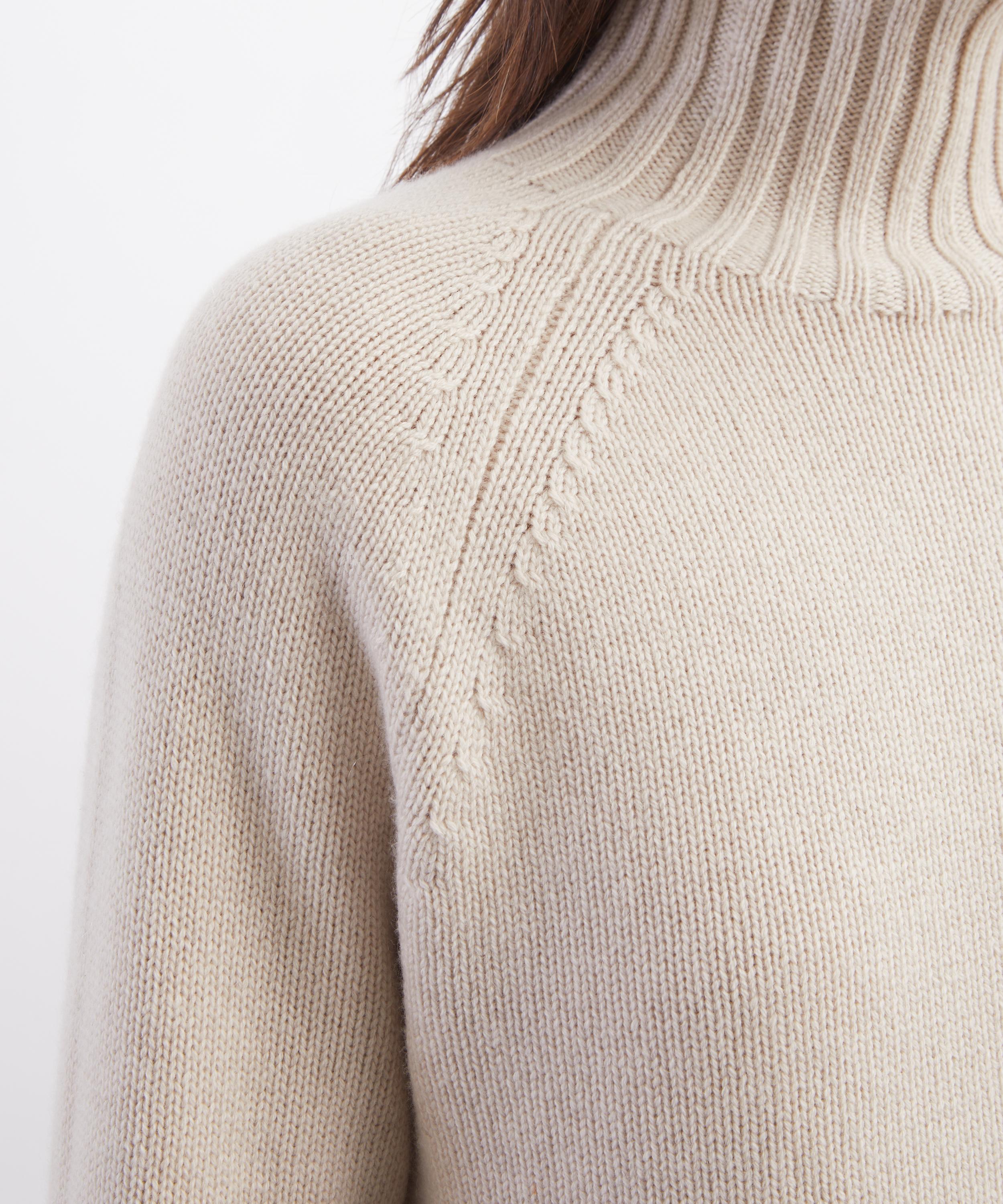 S Max Mara - Wool and Cashmere Blend Polo-Neck Jumper image number 4