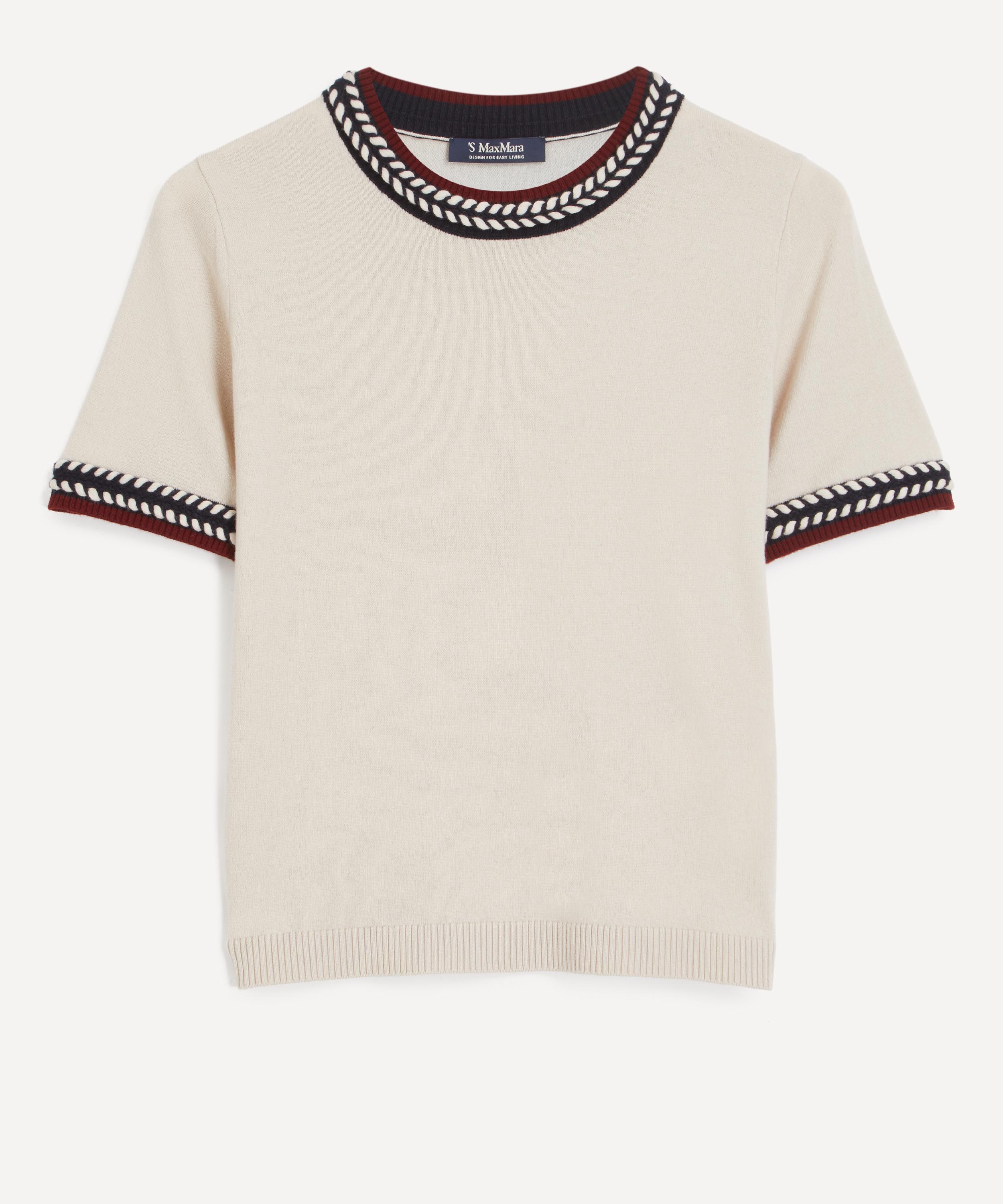 S Max Mara - Braided Short Sleeve Wool Sweater image number 0