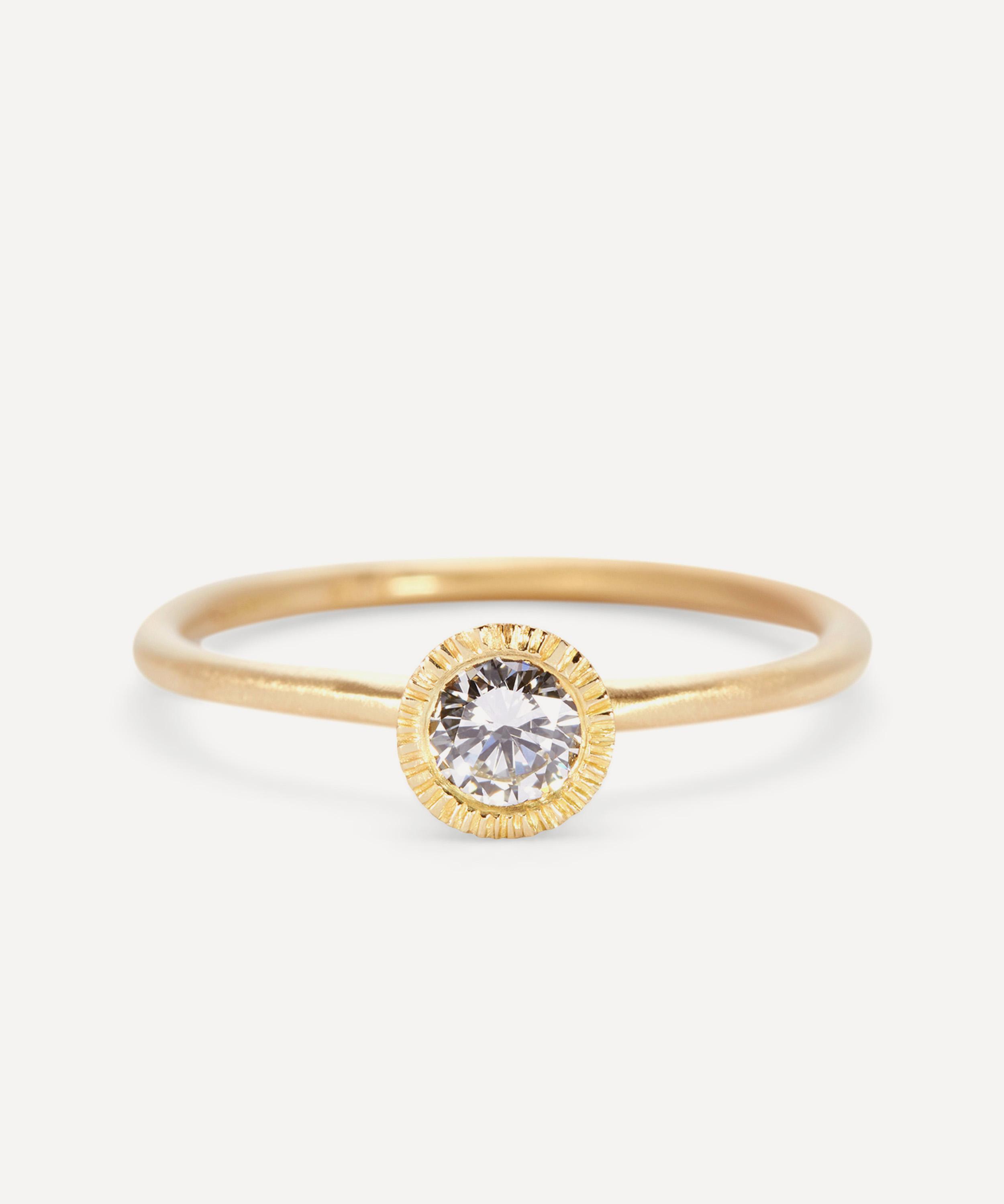 Satomi Kawakita - 18ct Gold Round Diamond Solitaire Ring image number 0