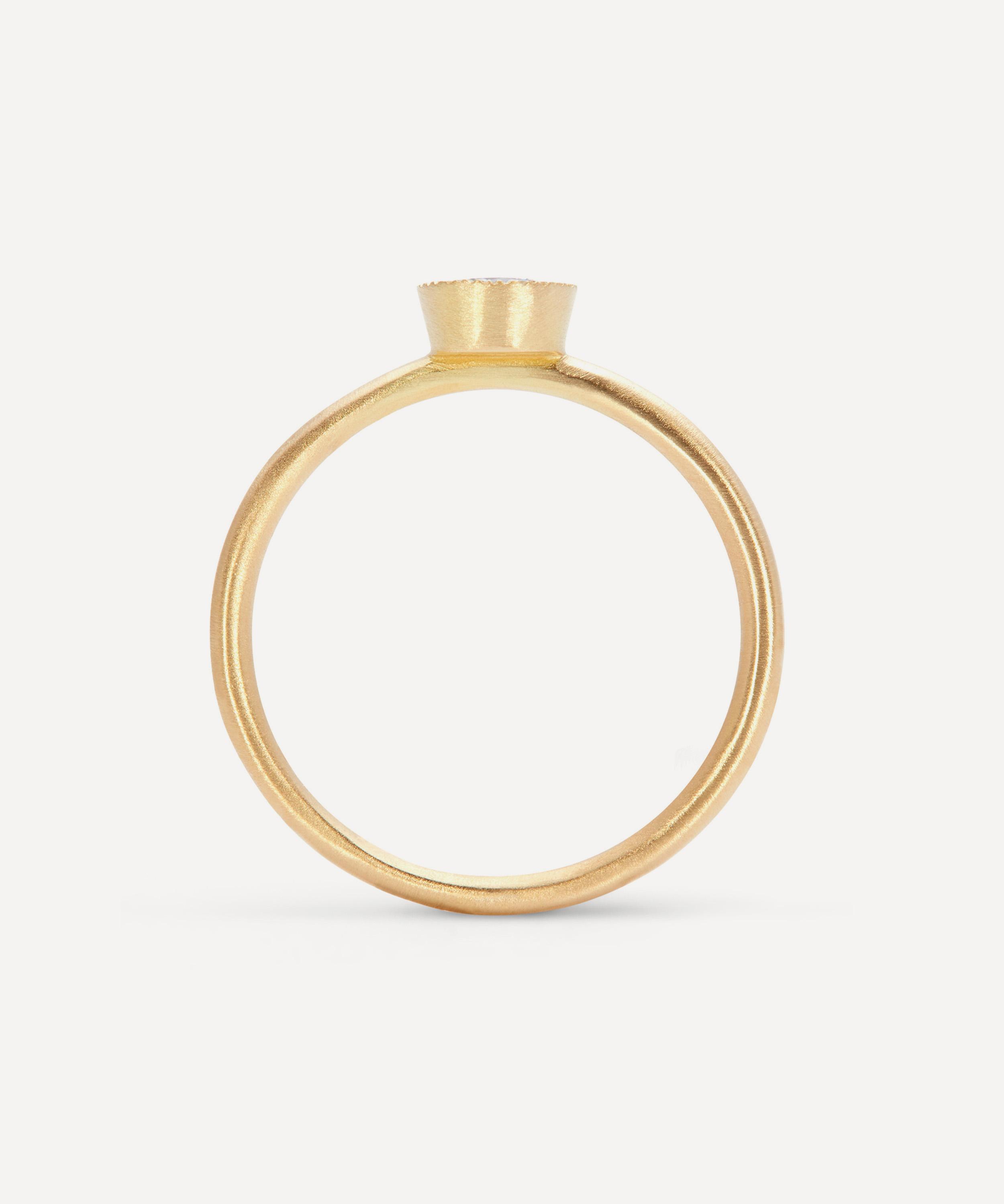 Satomi Kawakita - 18ct Gold Round Diamond Solitaire Ring image number 1