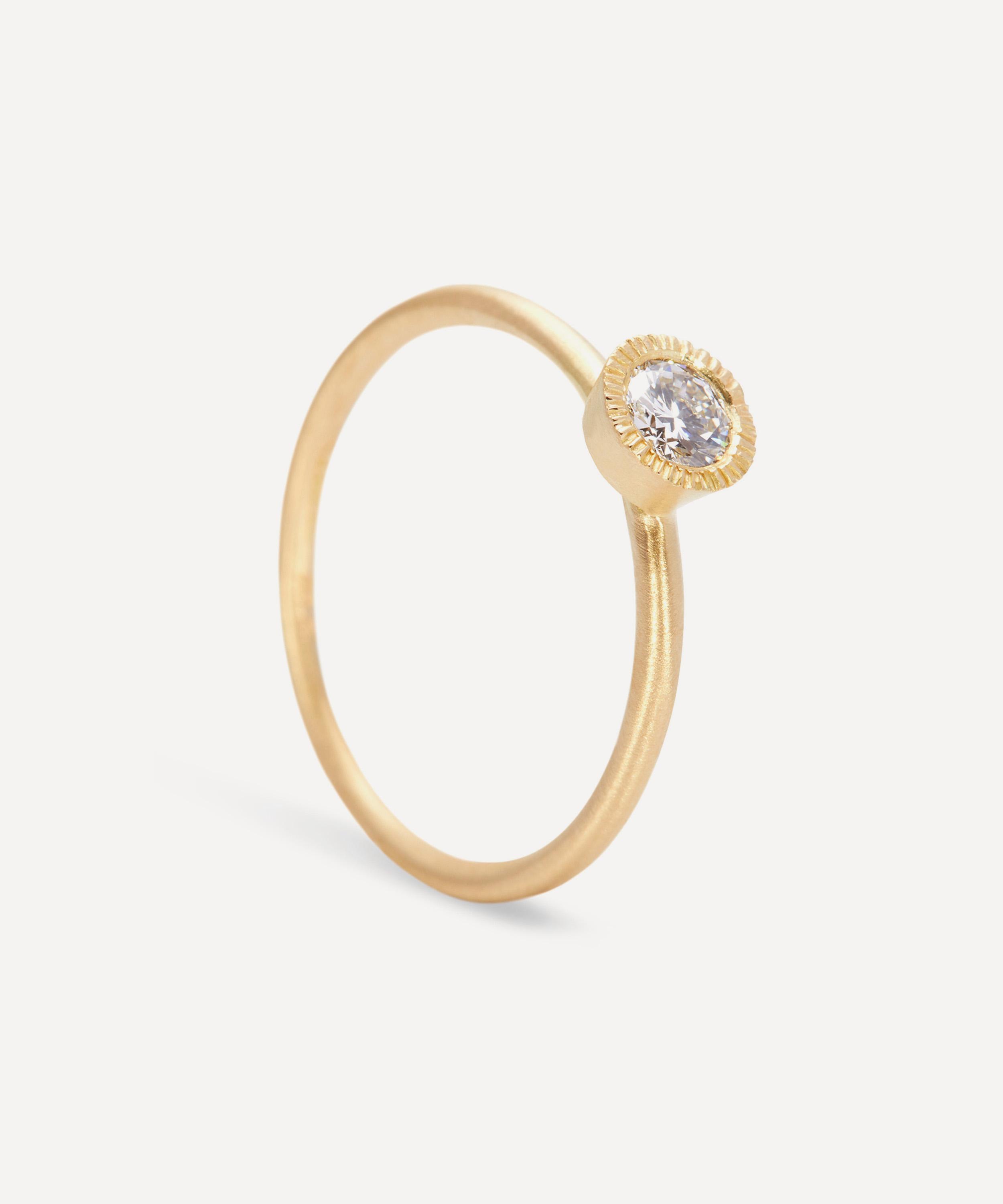 Satomi Kawakita - 18ct Gold Round Diamond Solitaire Ring image number 2