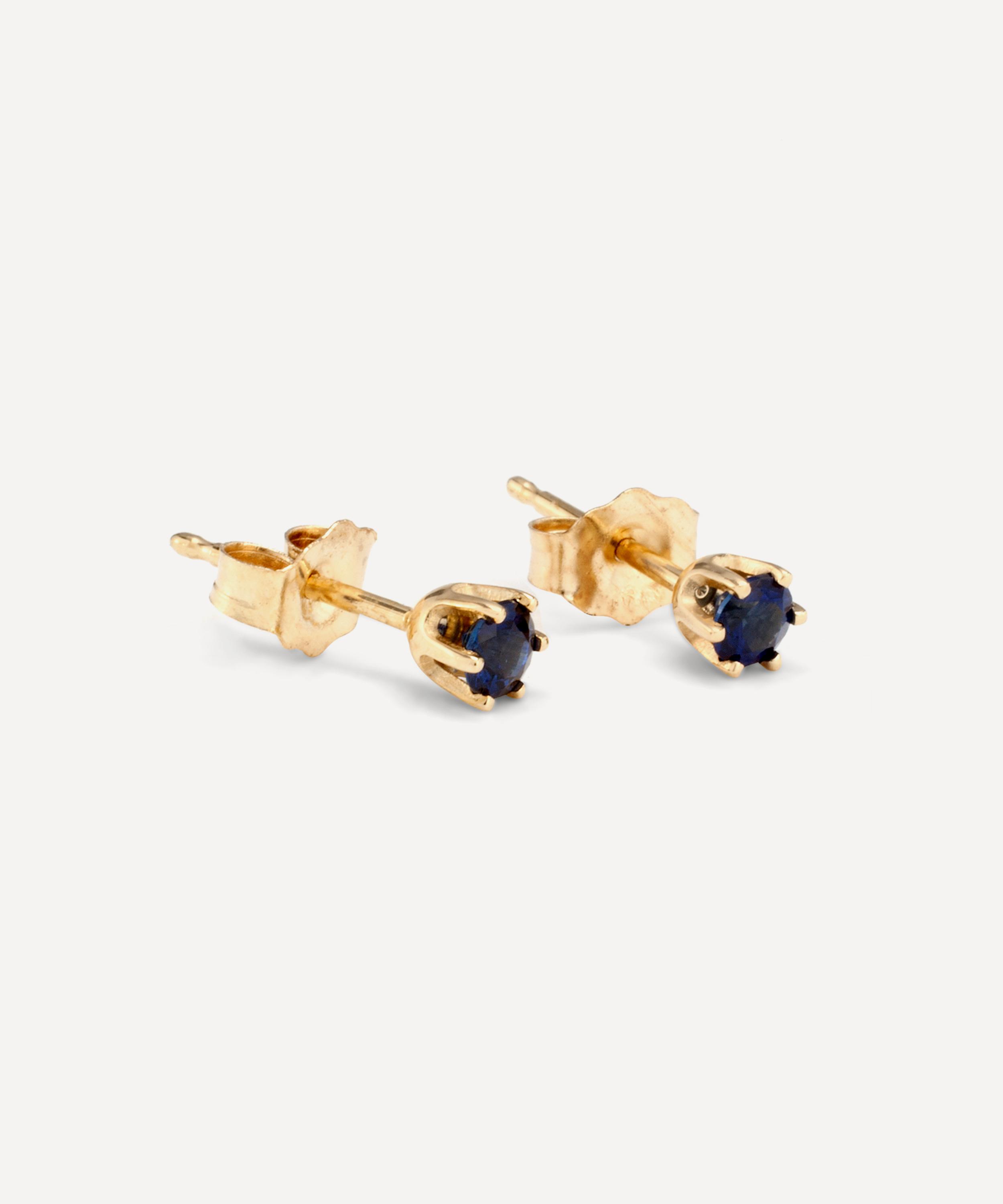 Satomi Kawakita - 14ct Blue Sapphire Stud Earrings image number 1