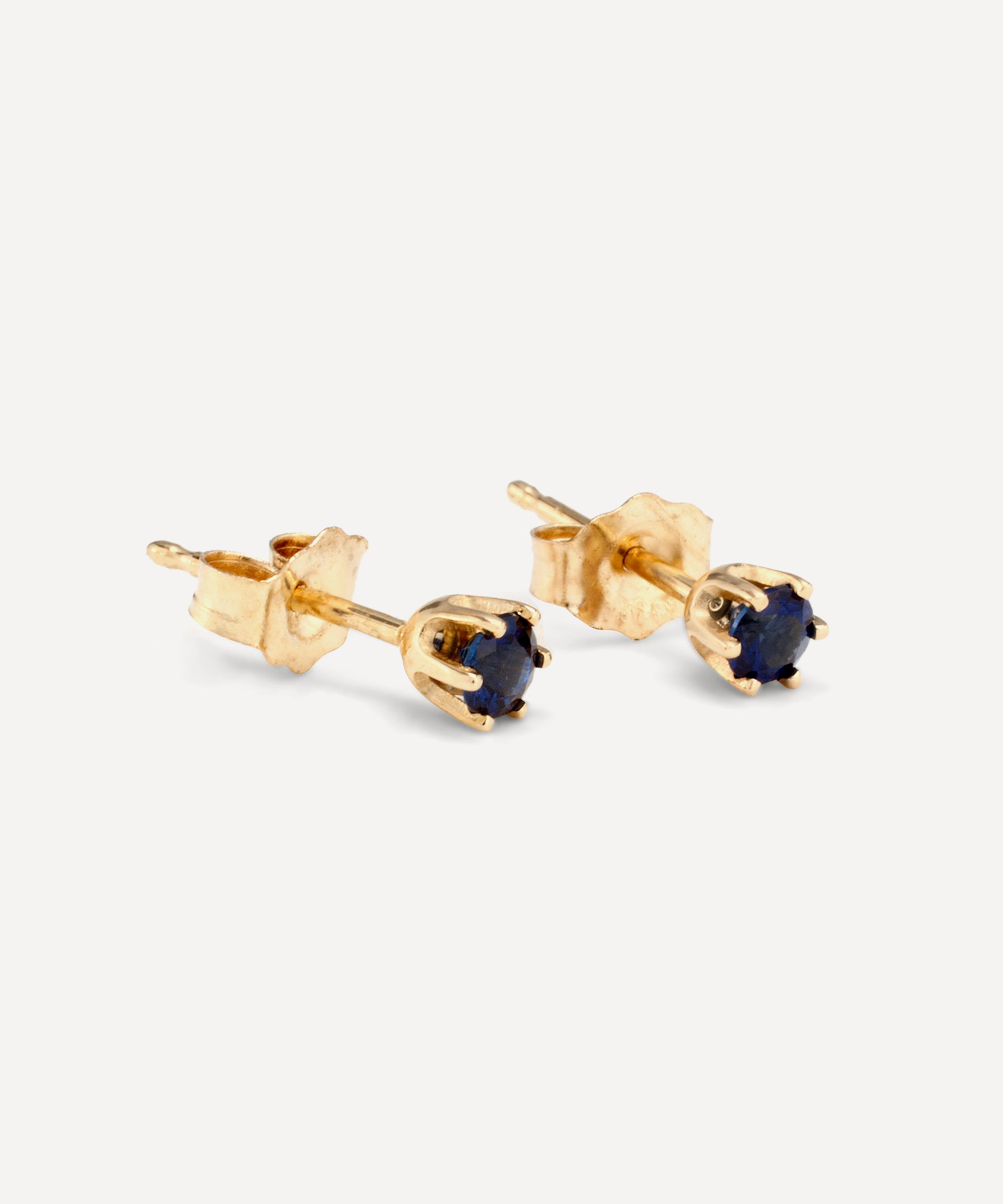 Satomi Kawakita - 14ct Blue Sapphire Stud Earrings image number 2