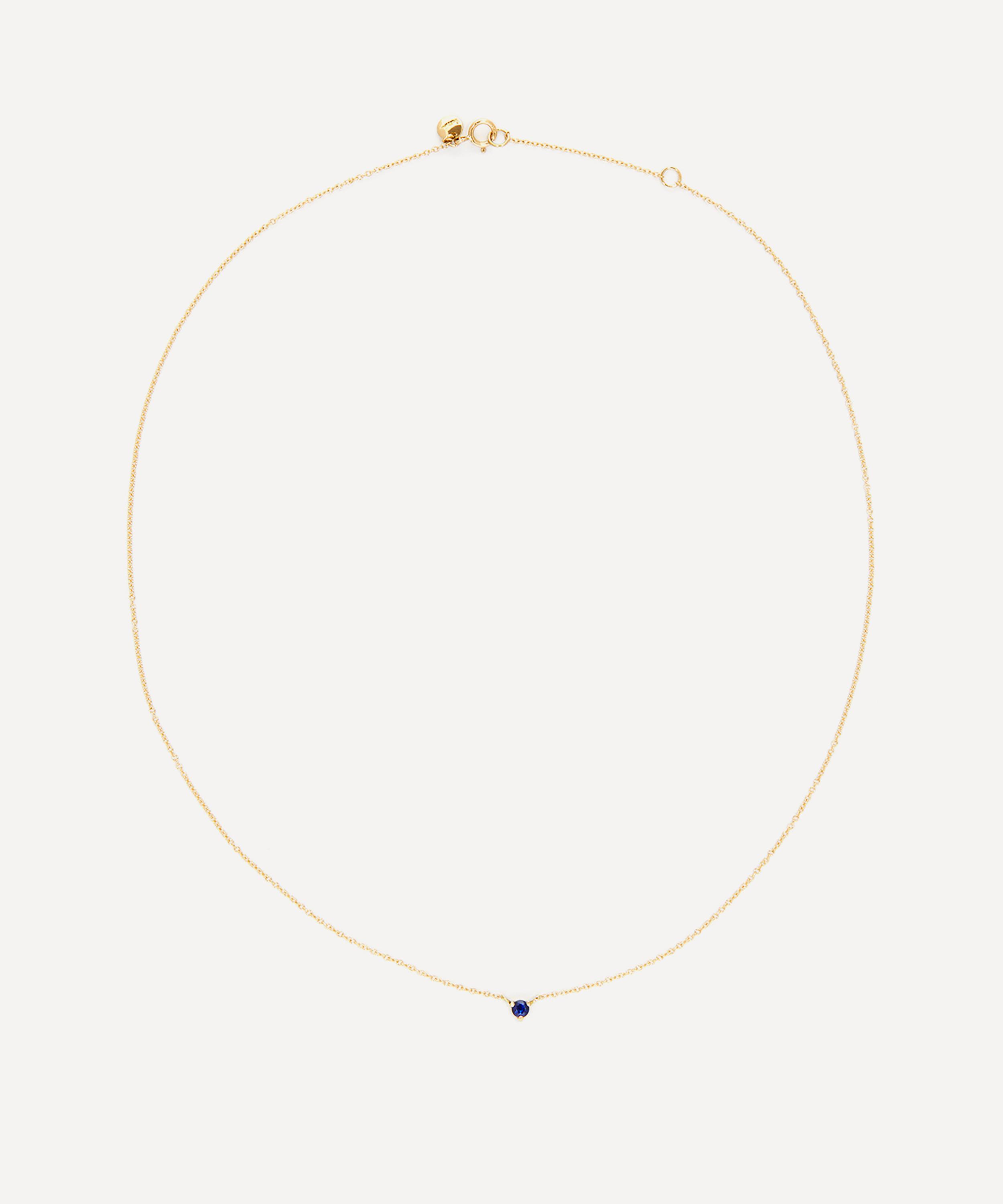 Satomi Kawakita - 18ct Gold Sapphire Birthstone Necklace image number 0