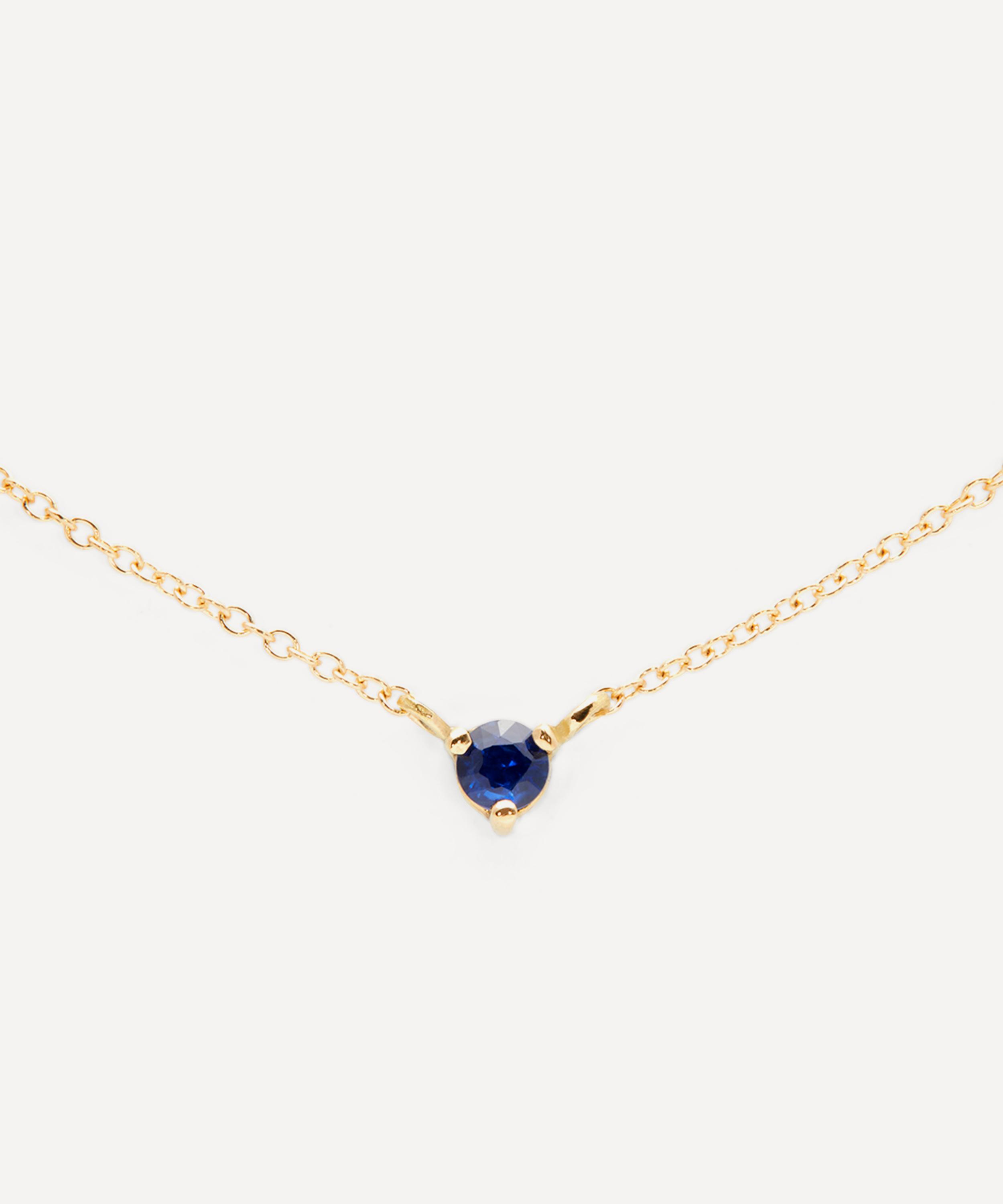 Satomi Kawakita - 18ct Gold Sapphire Birthstone Necklace image number 1