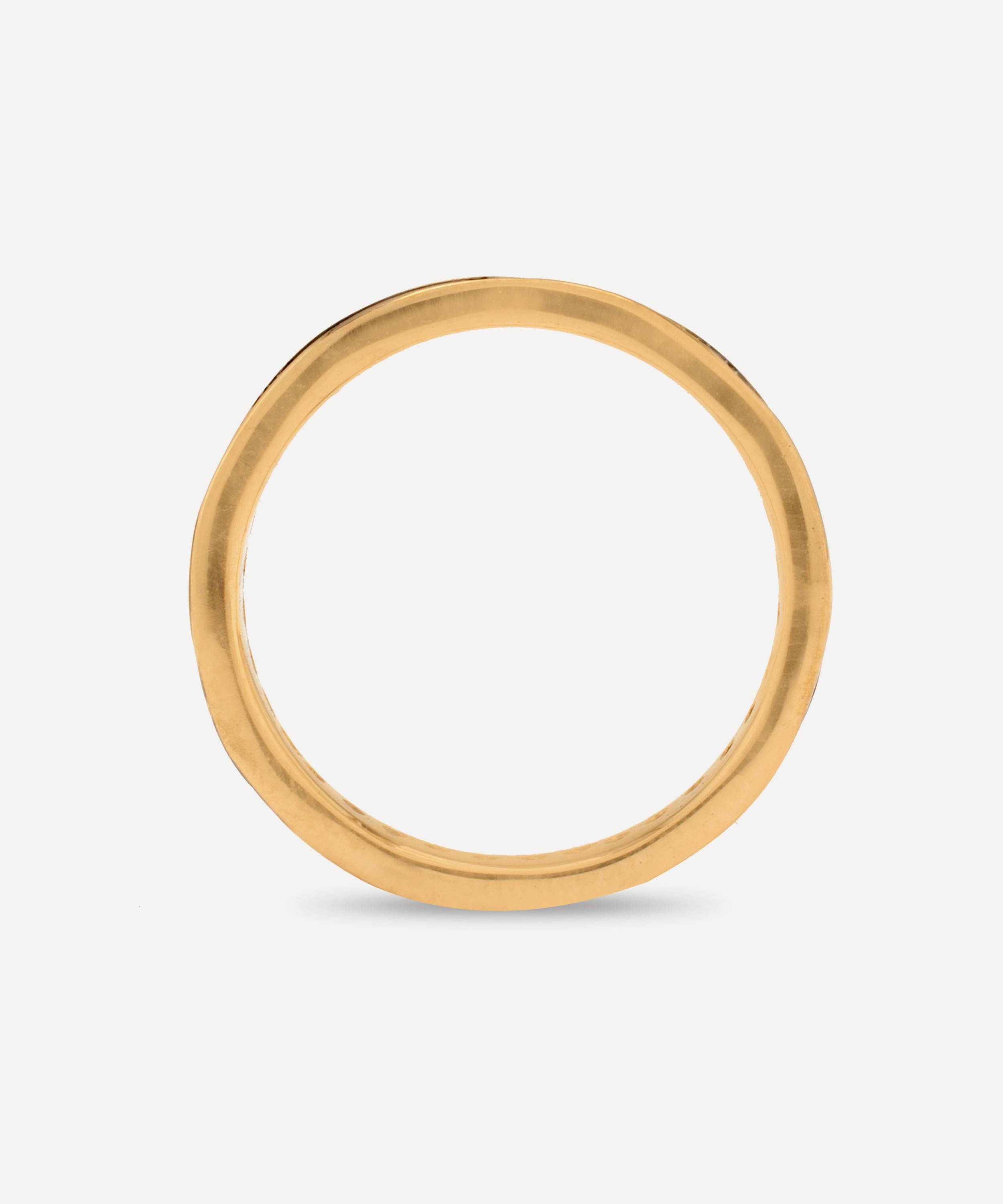 Satomi Kawakita - 18ct Gold Brown Diamond Band Ring image number 1
