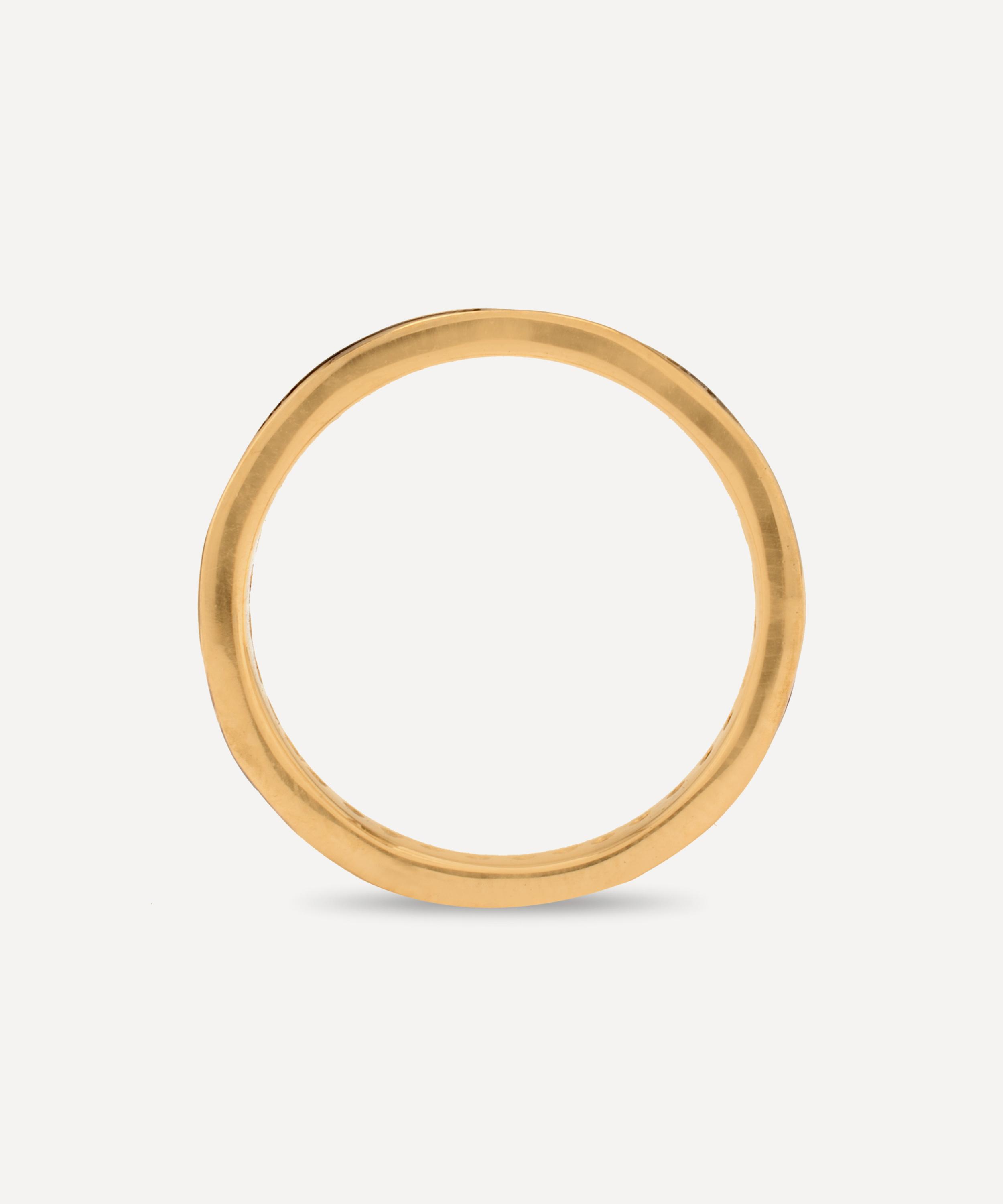 Satomi Kawakita - 18ct Gold Brown Diamond Band Ring image number 4