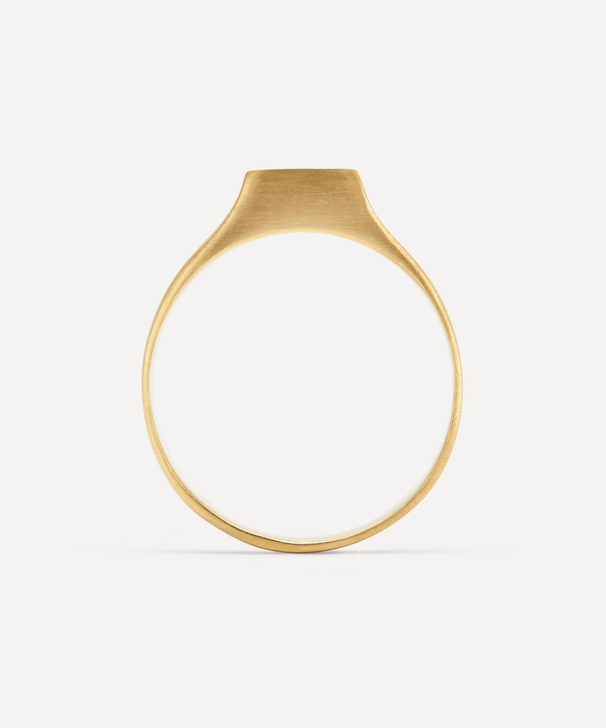 Satomi Kawakita - 18ct Diamond Signet Ring image number 1