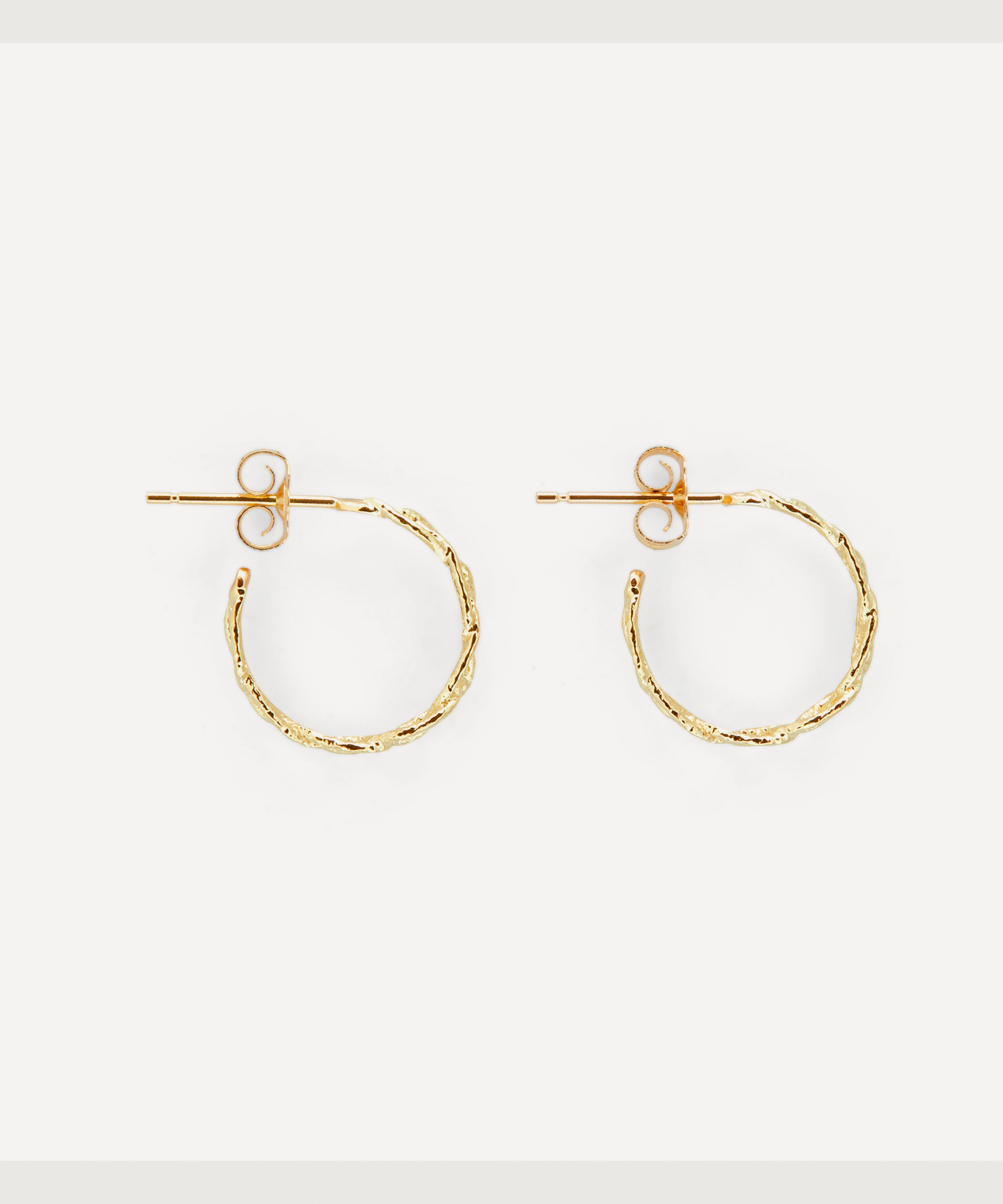 Satomi Kawakita - 18ct Gold Braided Hoop Earrings image number 1