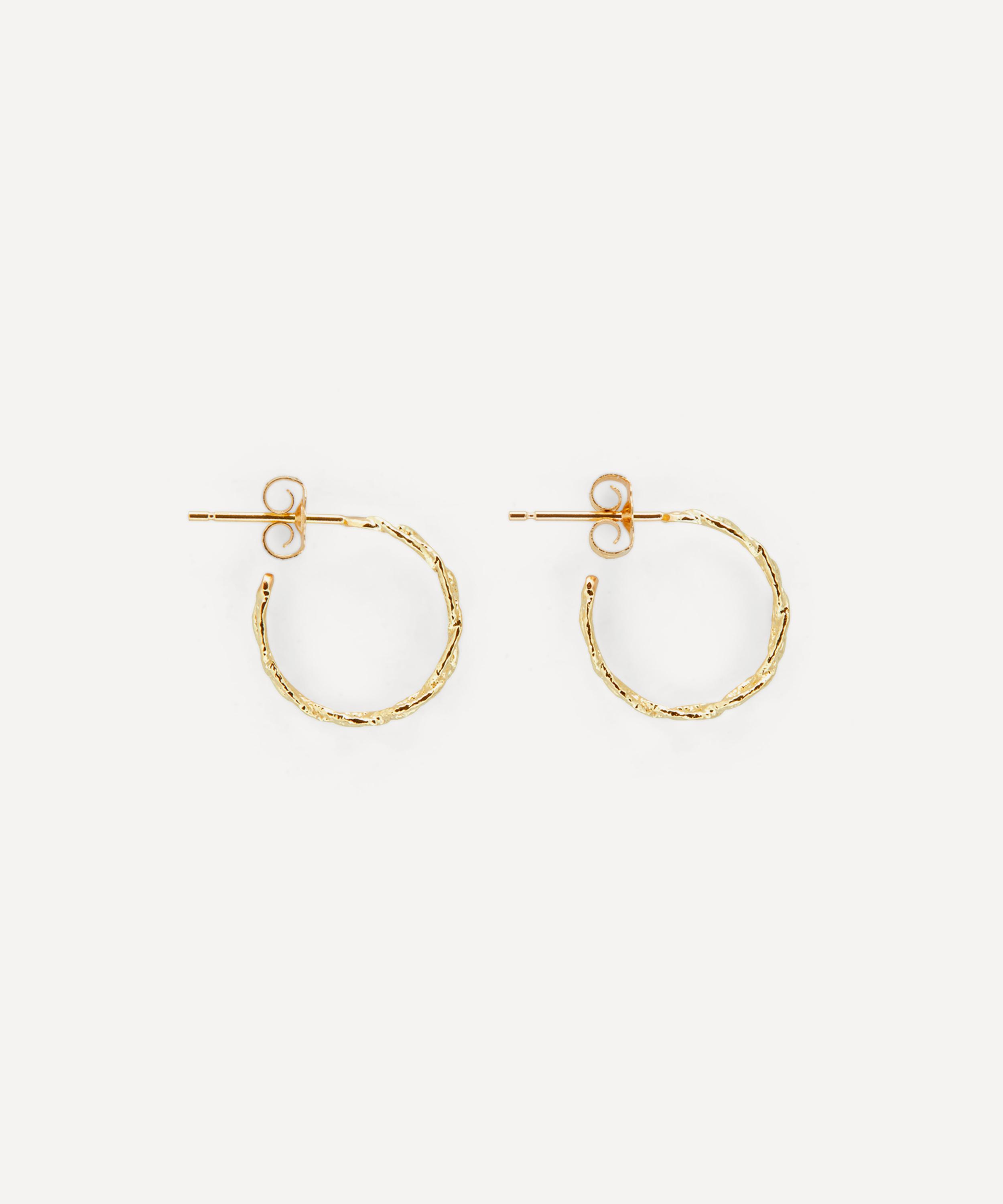 Satomi Kawakita - 18ct Gold Braided Hoop Earrings image number 2