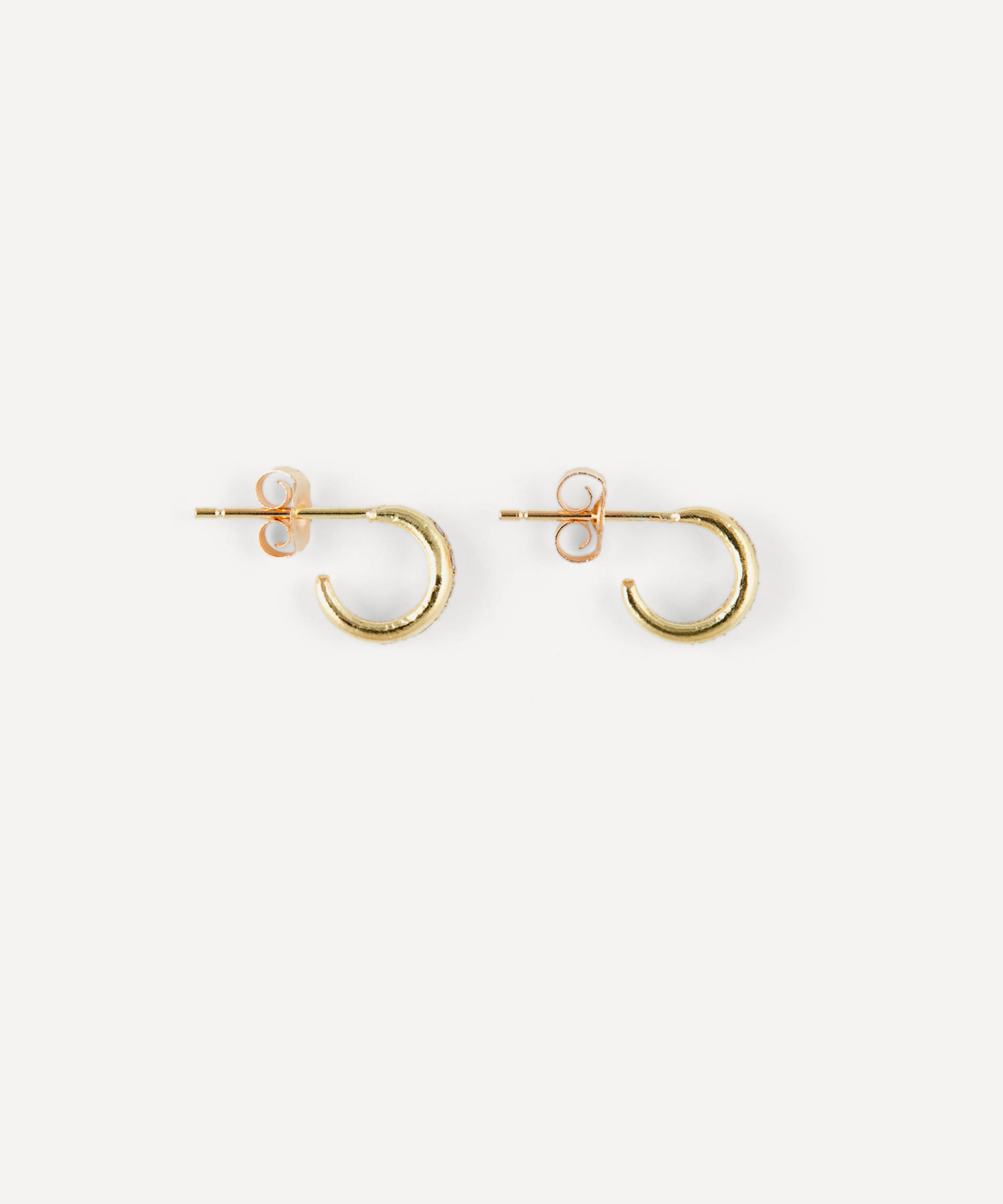 Satomi Kawakita - 18ct Gold Diamond Hoop Earrings image number 1