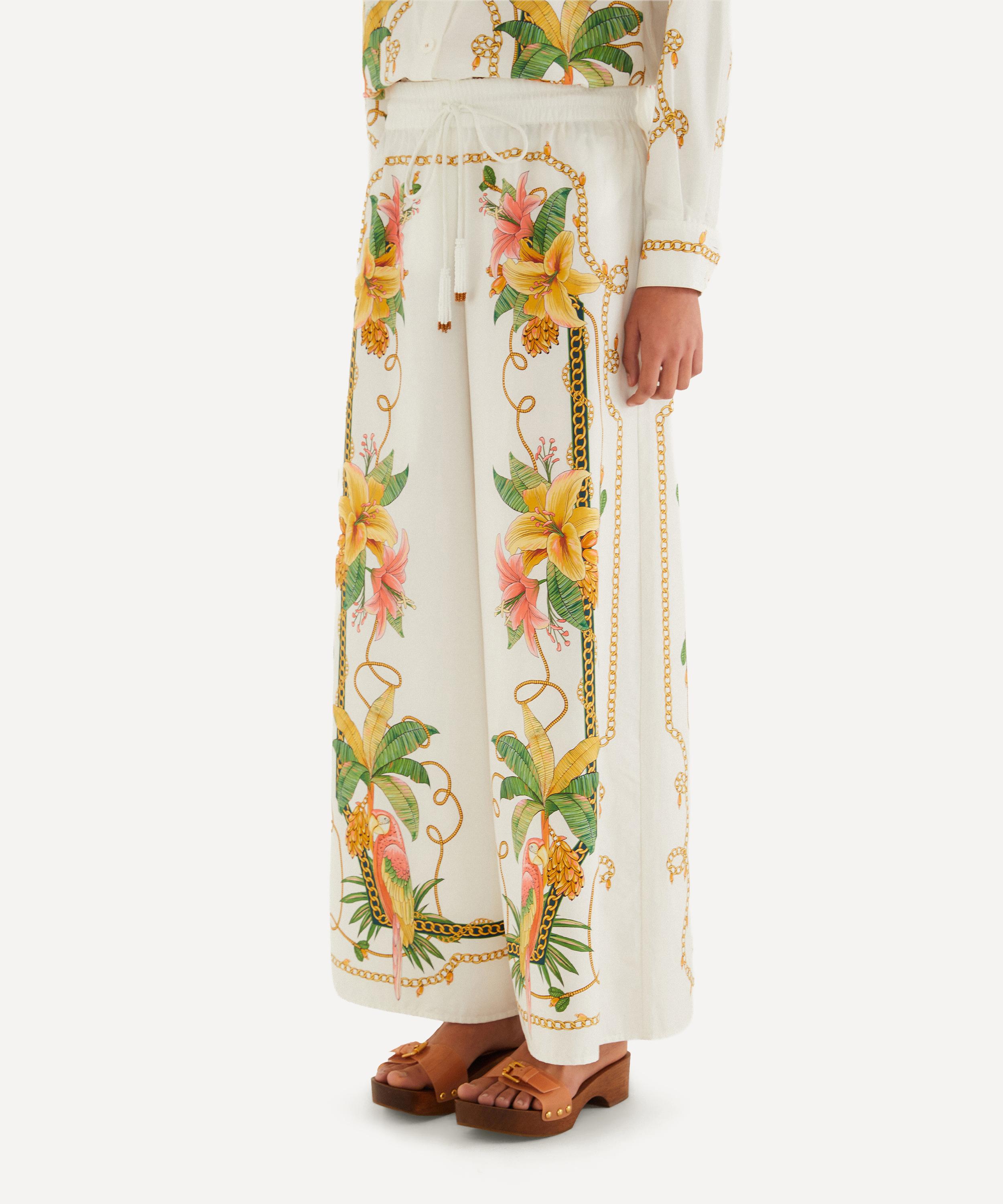FARM Rio - Off‑White Tropical Royalty Trousers image number 1