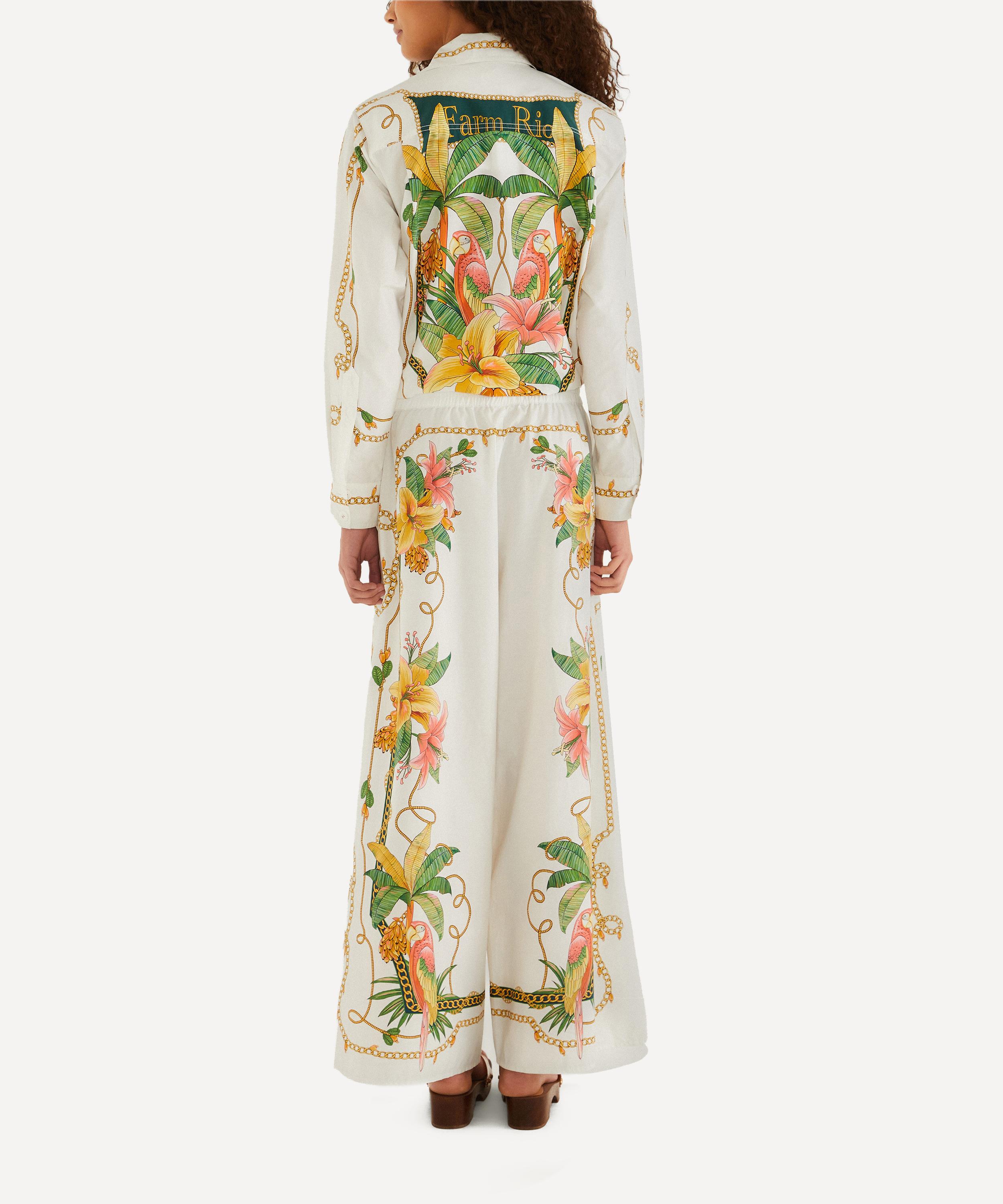 FARM Rio - Off‑White Tropical Royalty Trousers image number 2