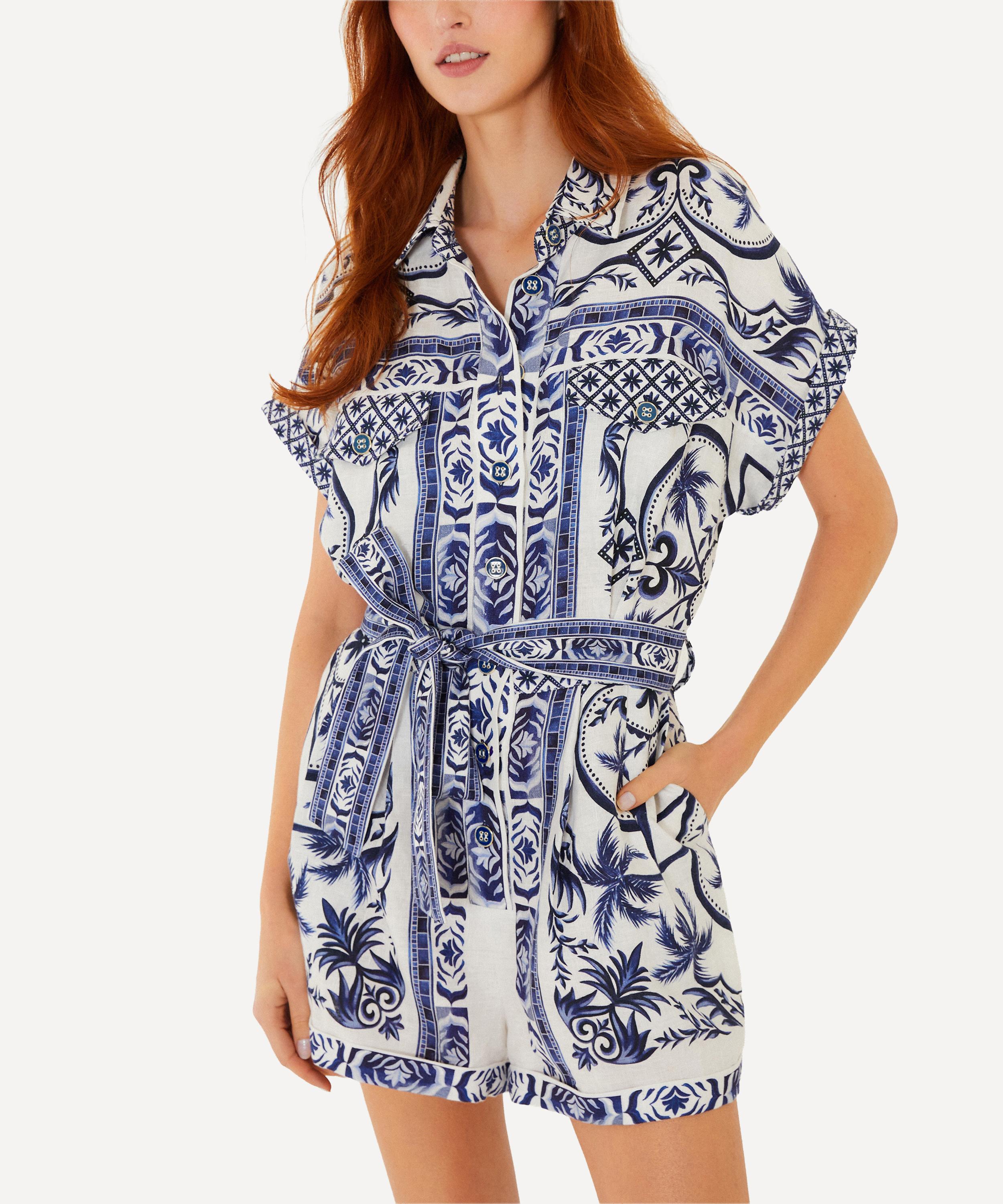 FARM Rio - Off-White Wonderful City Romper image number 2