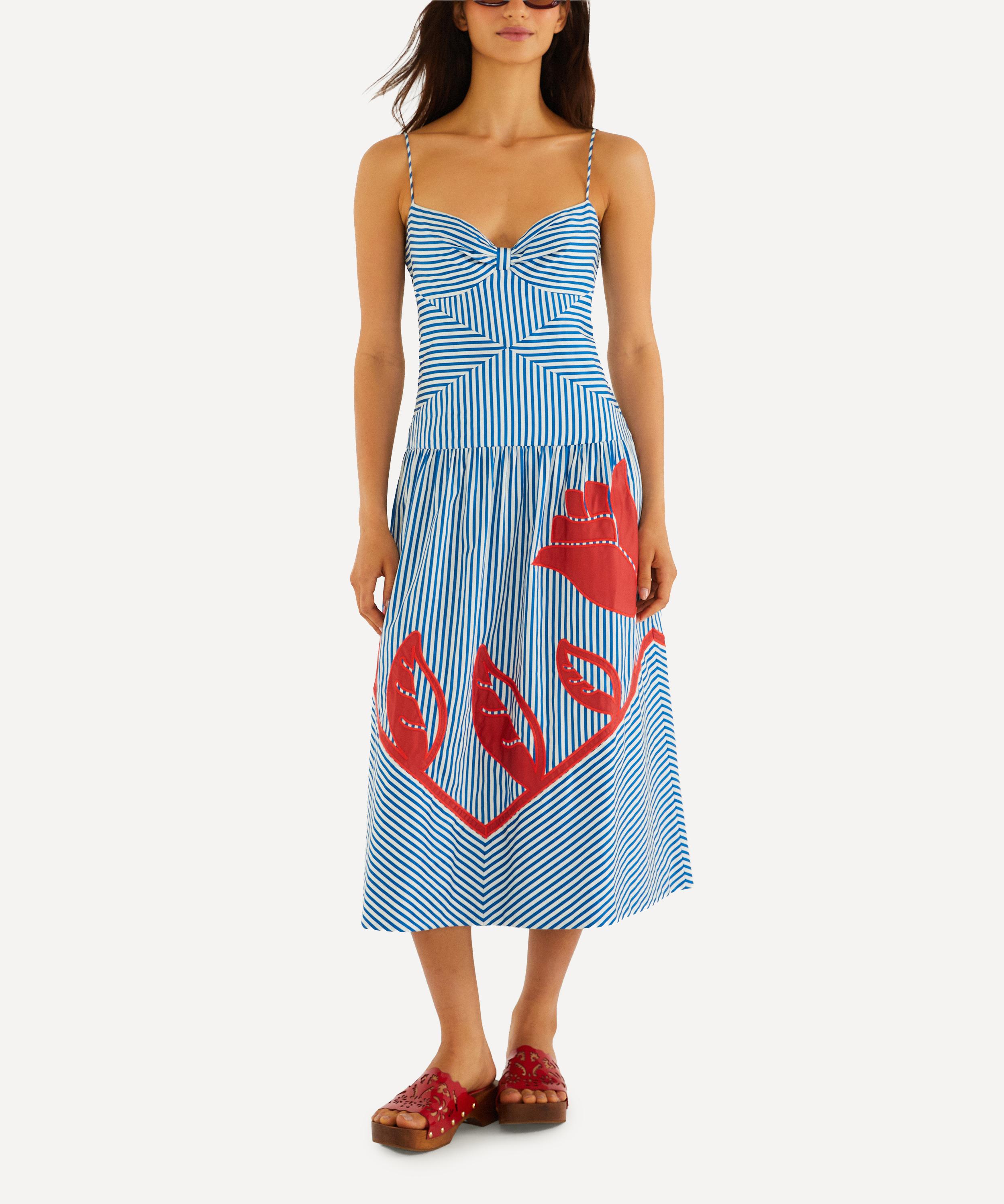 FARM Rio - Blue Sky Stripes Midi Dress&nbsp; image number 0