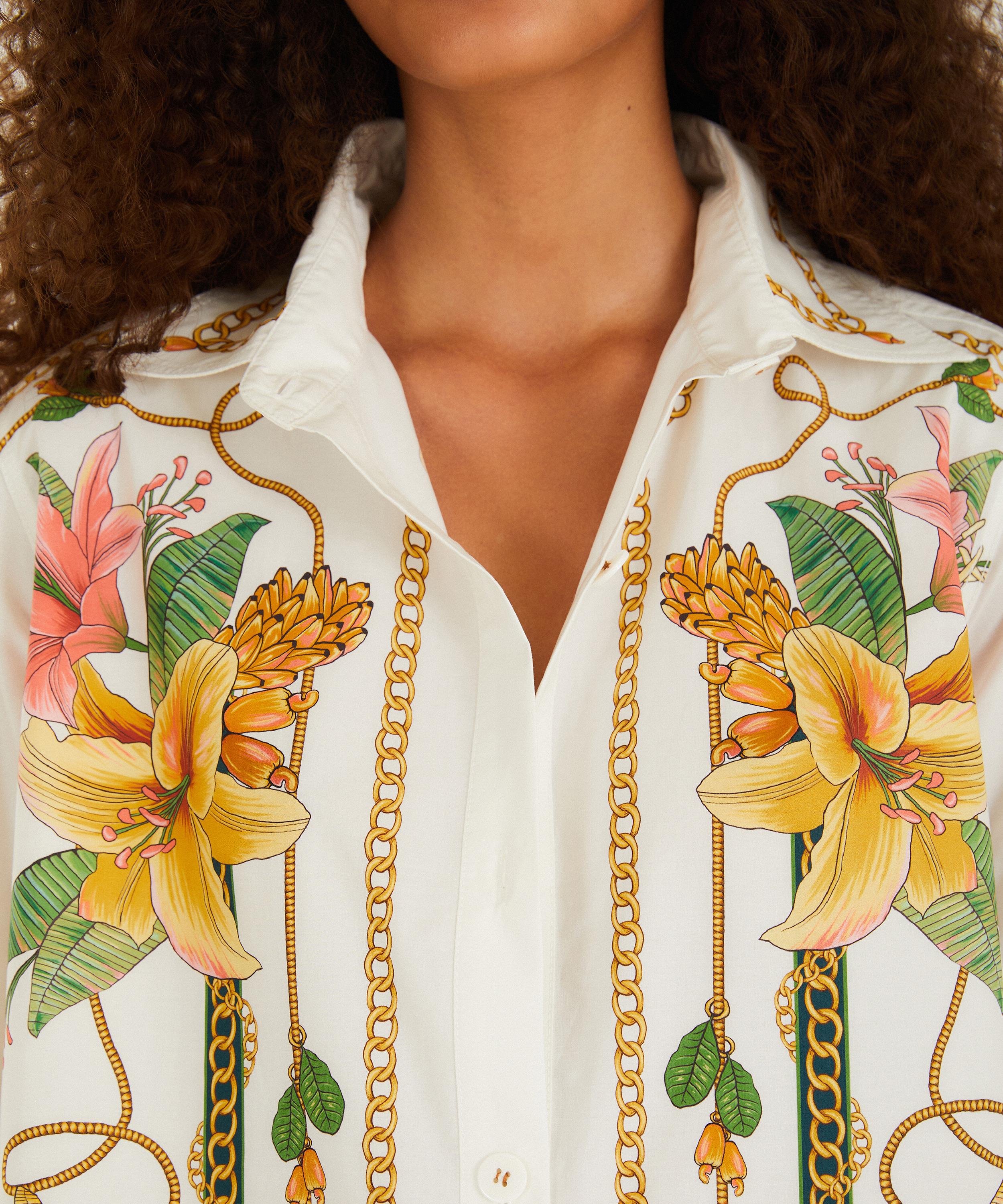 FARM Rio - Off‑White Tropical Royalty Shirt image number 1