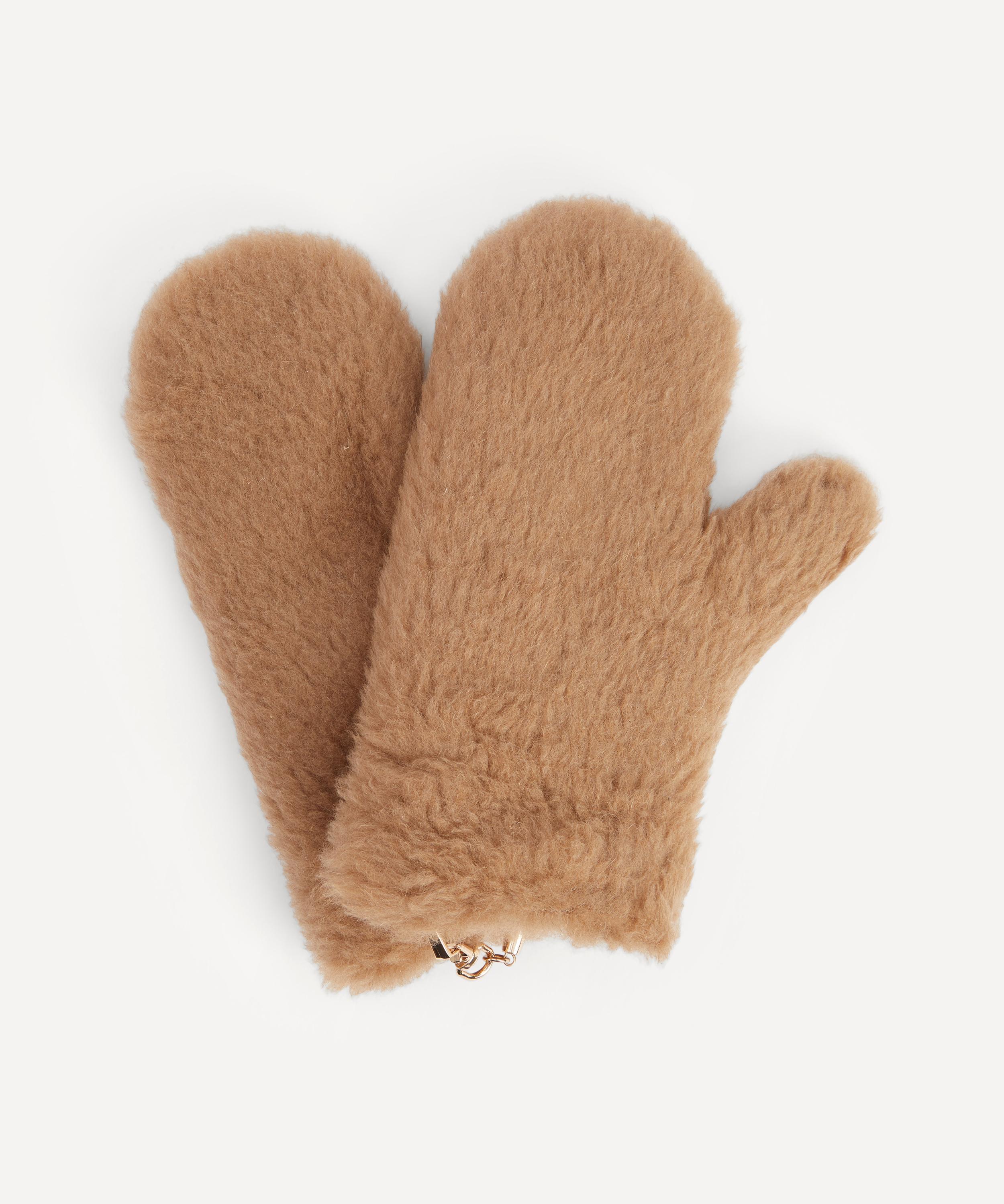 MaxMara - Teddy Fabric Mittens image number 0
