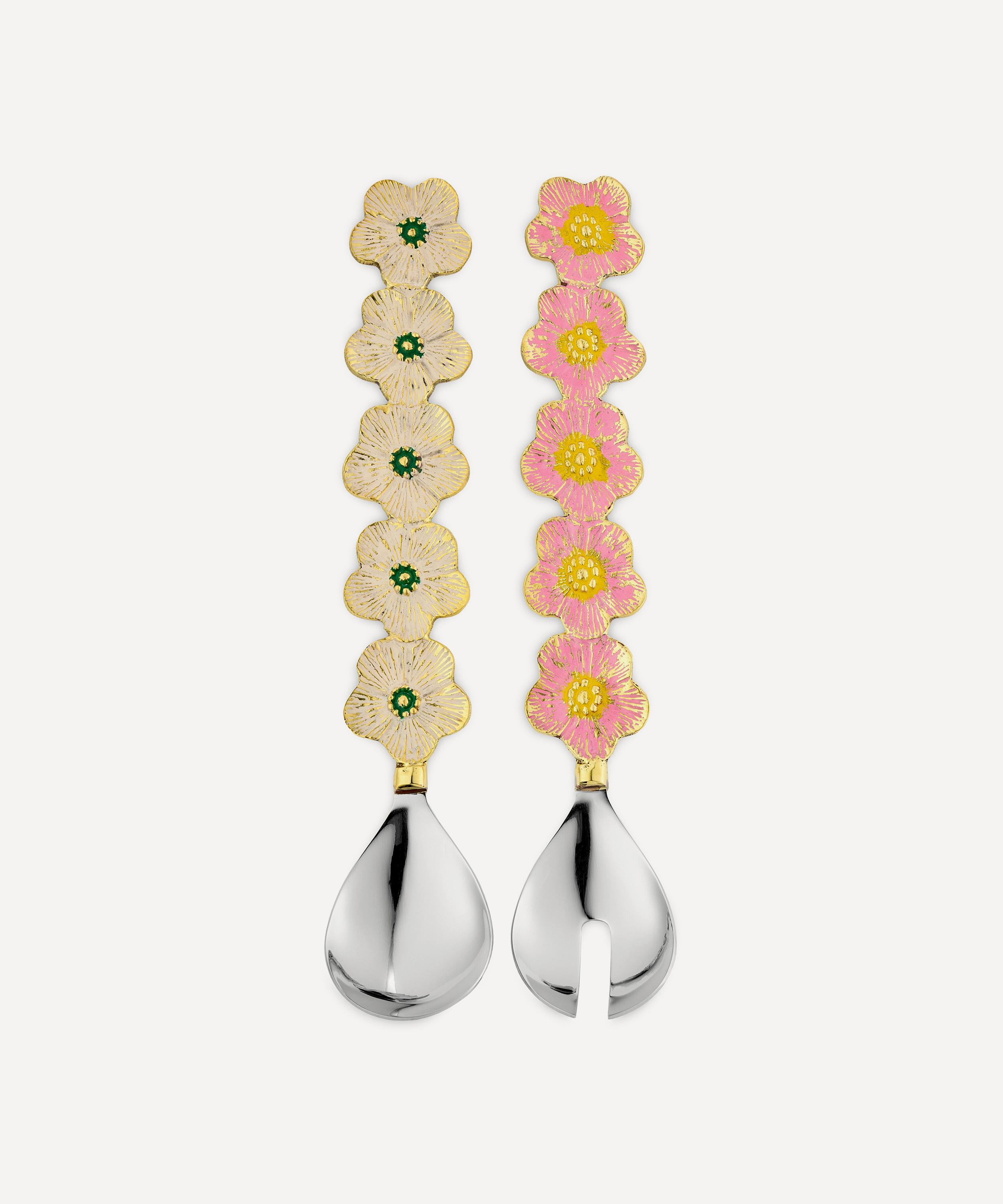 Doing Goods - Faye Flower Salad Server Set image number 0