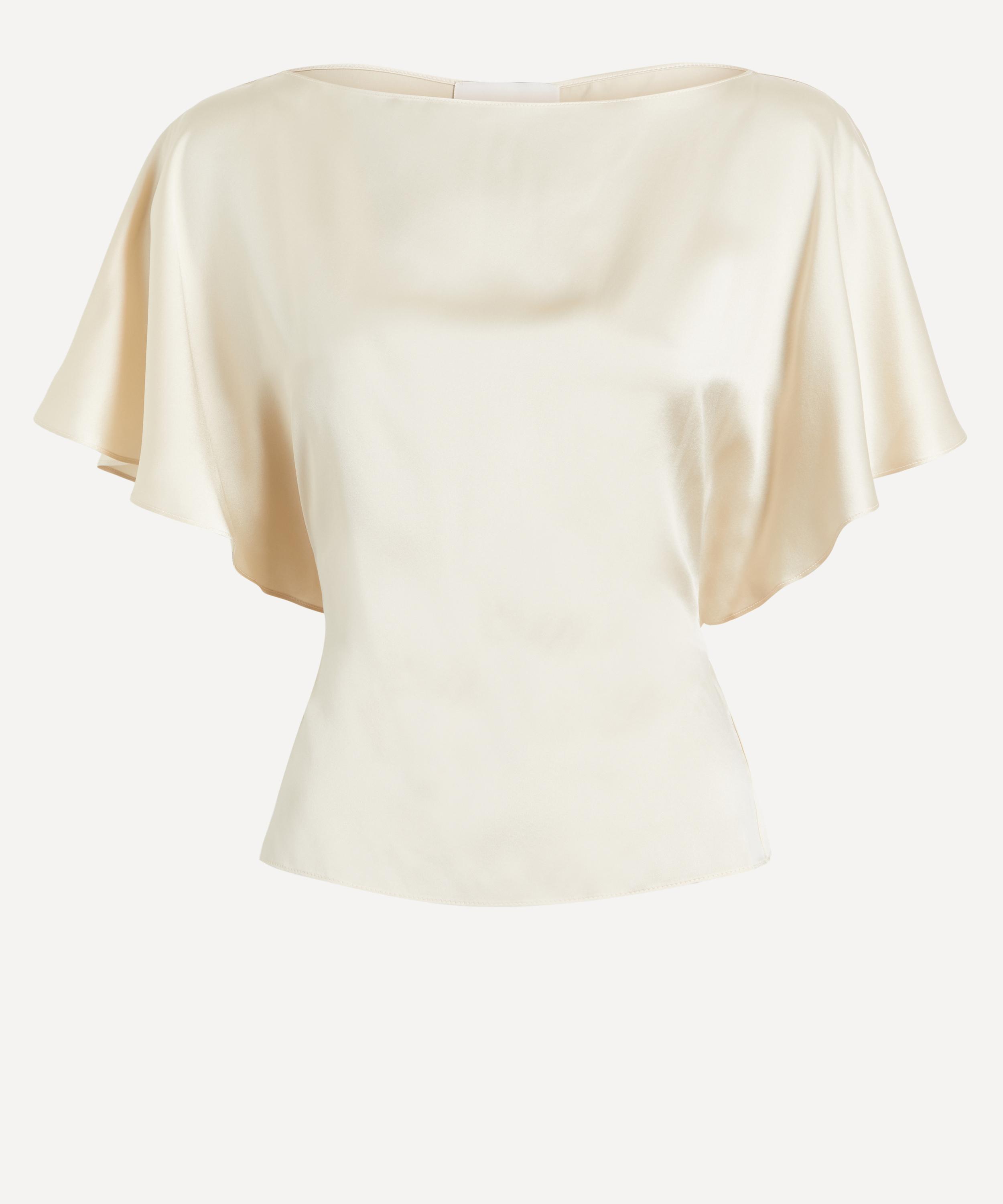 Reformation - Avery Beige Silk Top image number 0
