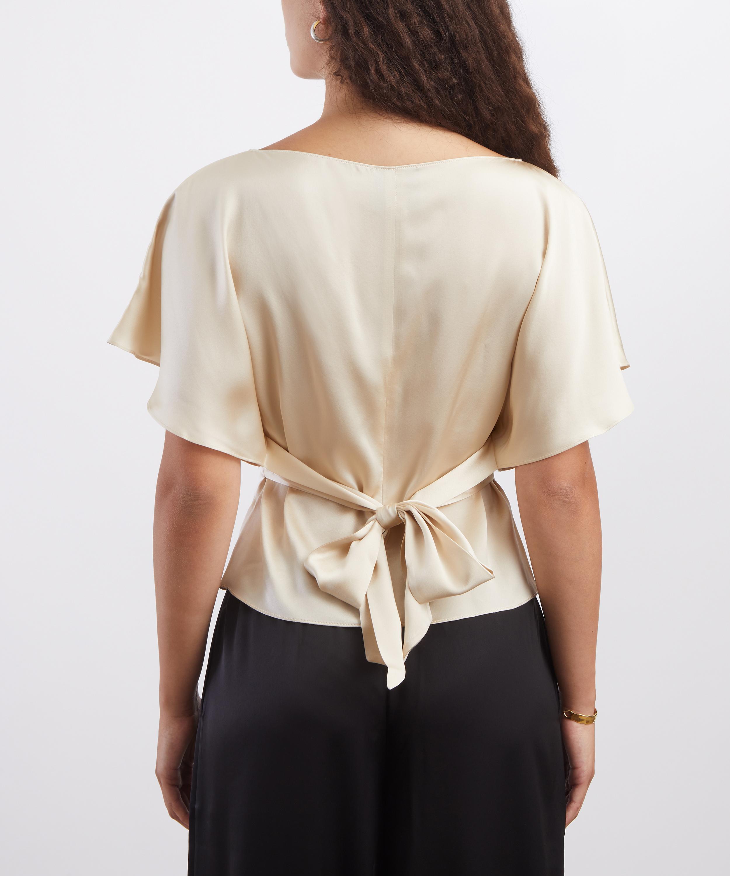 Reformation - Avery Beige Silk Top image number 3