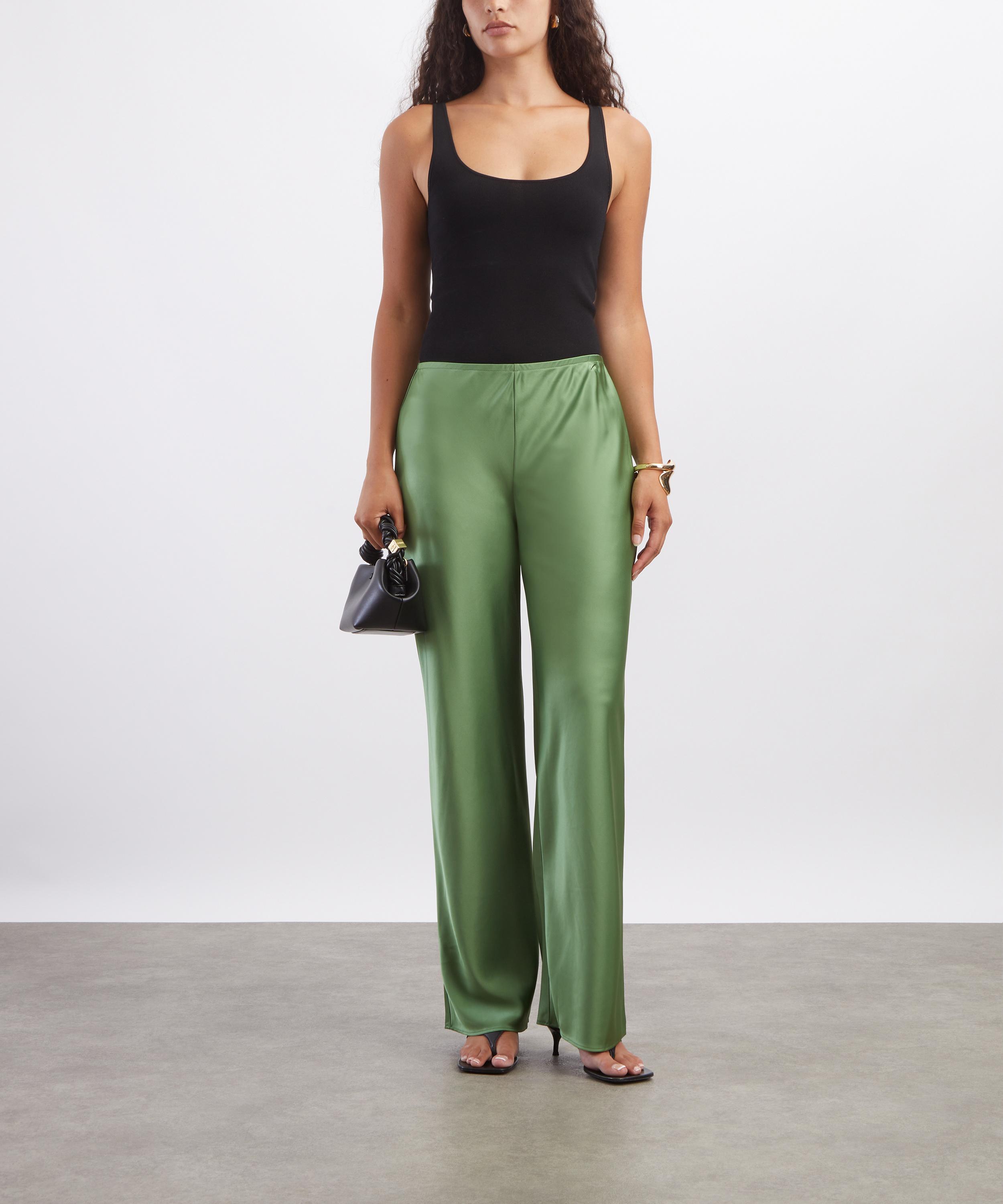 Reformation - Gale Satin Mid-Rise Bias Trousers image number 1