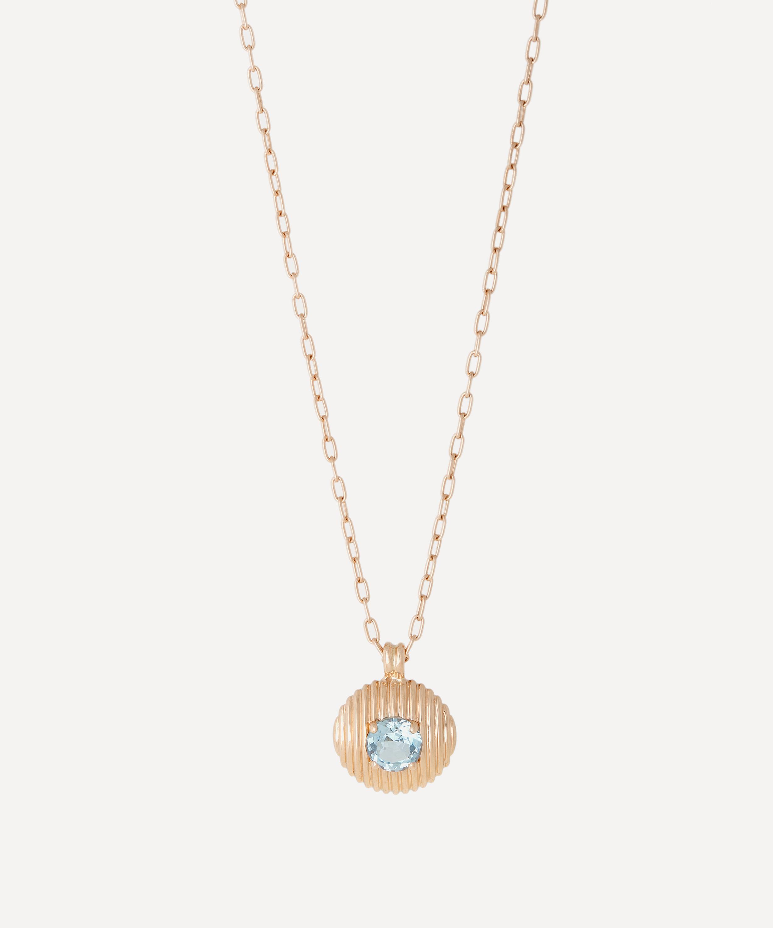 Selim Mouzannar - 18ct Rose Gold Aura Aquamarine Necklace image number 0