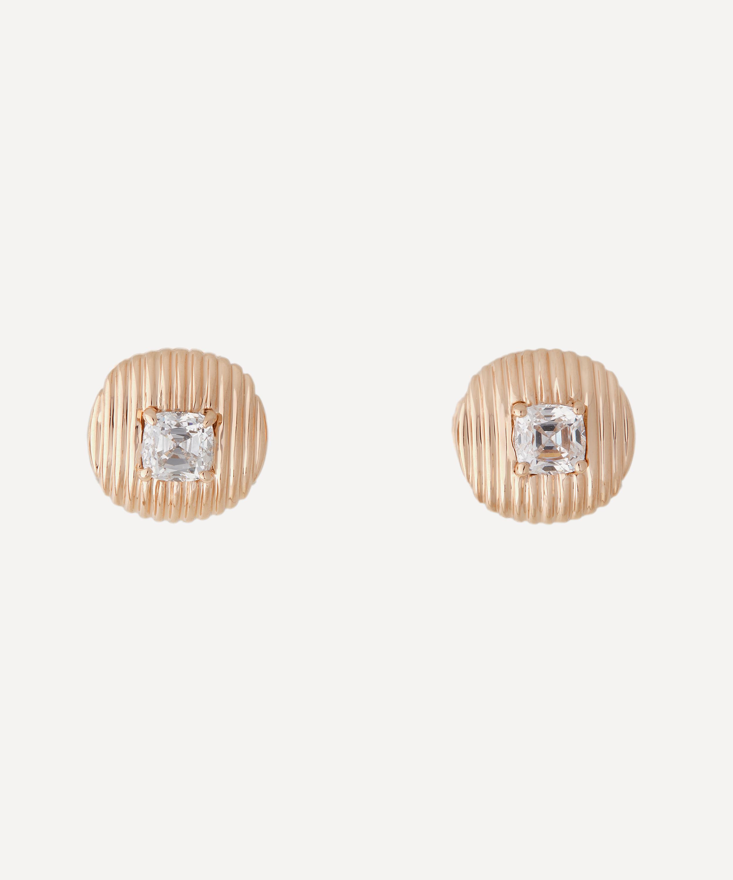 Selim Mouzannar - 18ct Rose Gold Aura Diamond Earrings