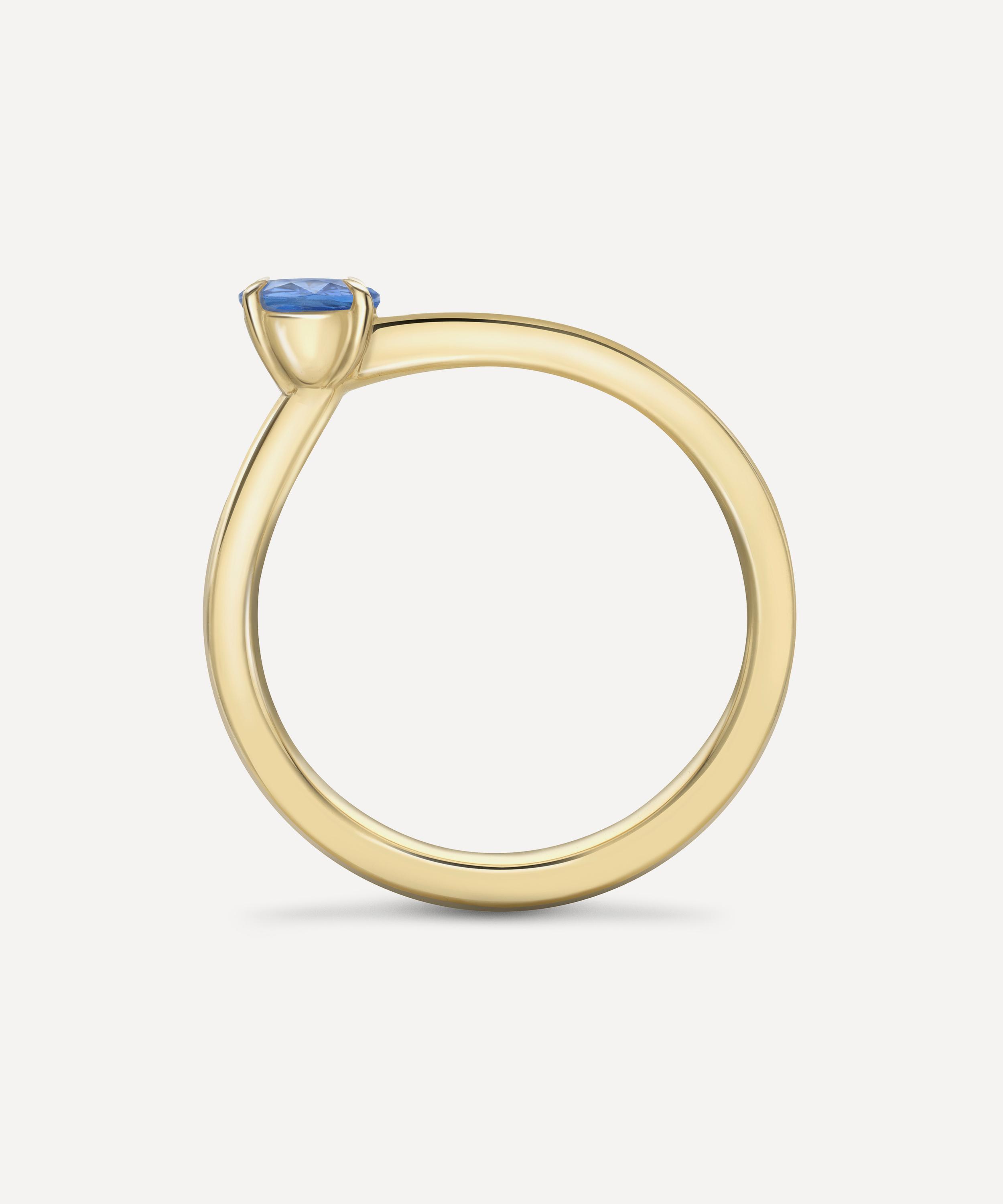 Dinny Hall - 18ct Gold Bit on the Side Blue Sapphire and Tsavorite Ring image number 2