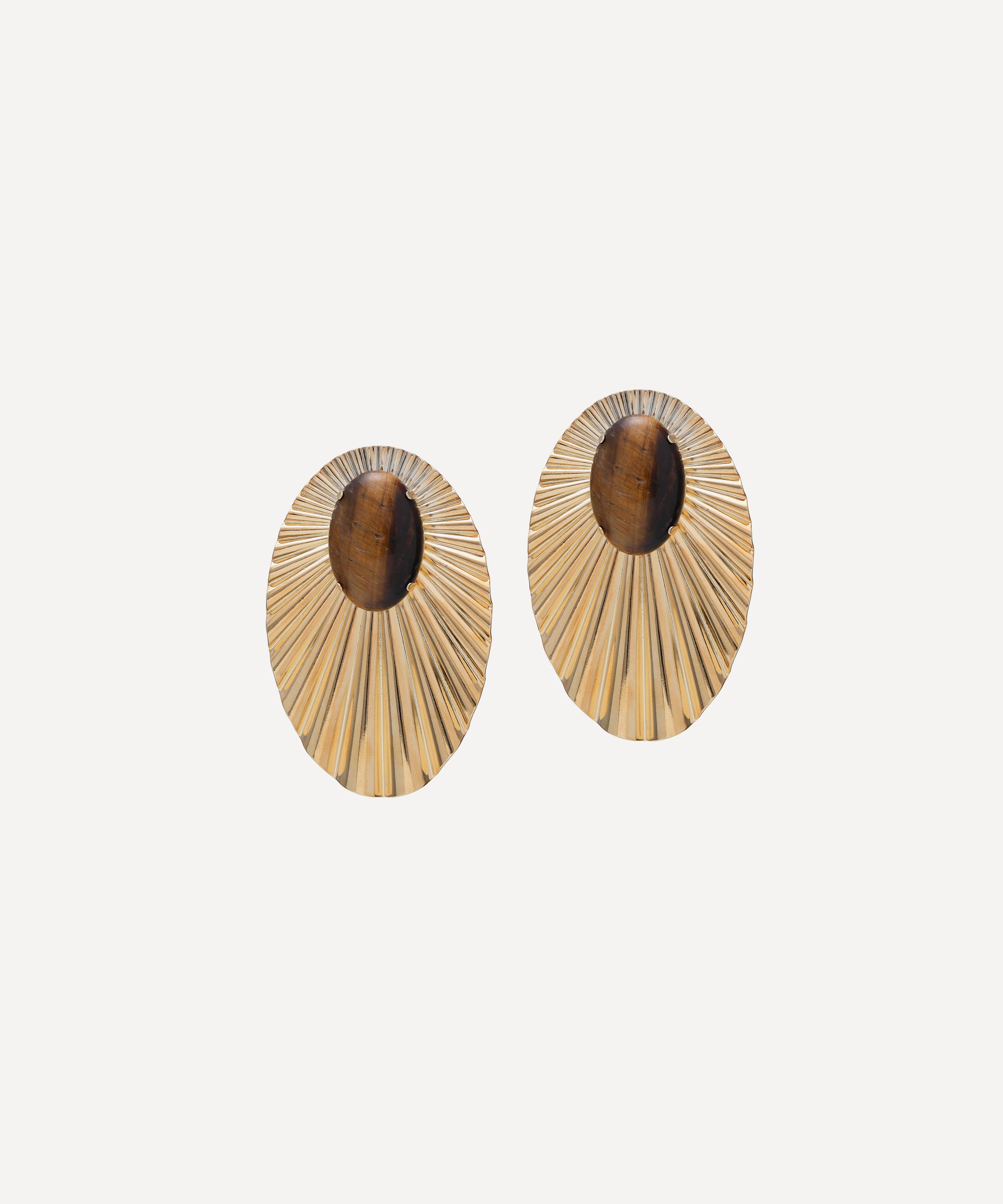 Anton Heunis - Gold-Plated Large Lily Pad Earrings