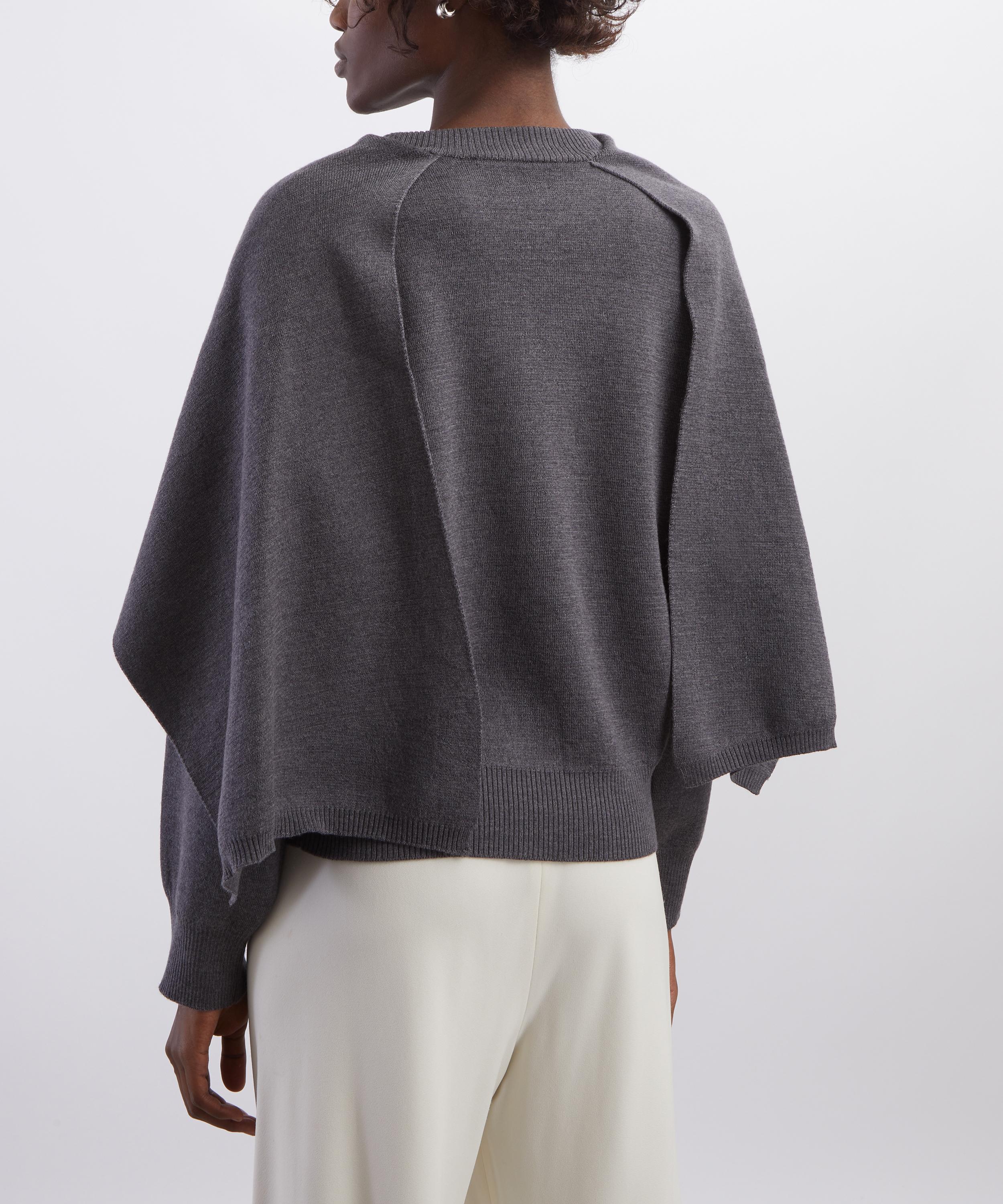 R&oacute;he - Dark Grey Melange Cape Jumper image number 2