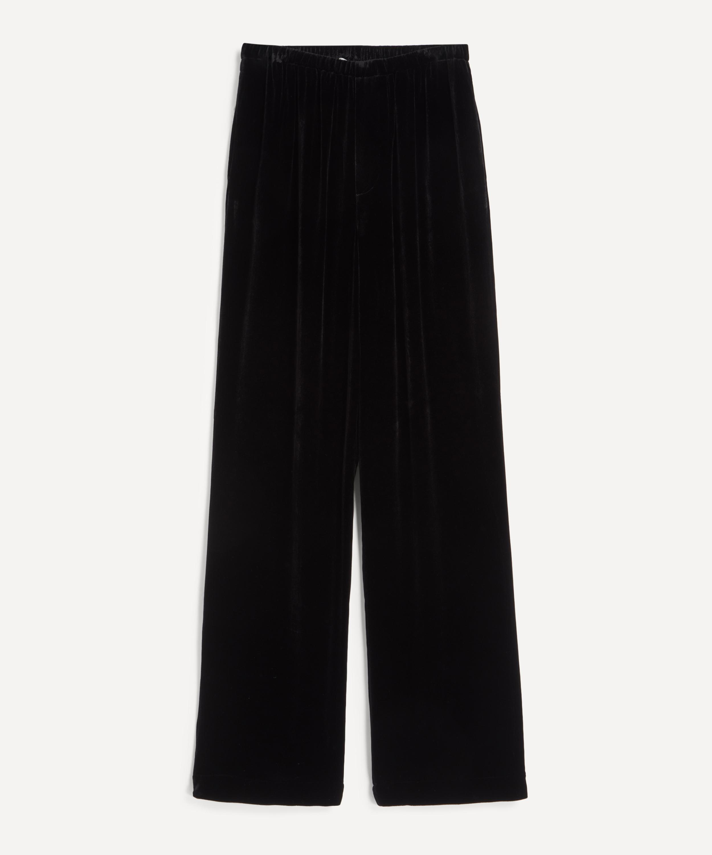 R&oacute;he - Black Velvet Relaxed Trousers image number 0