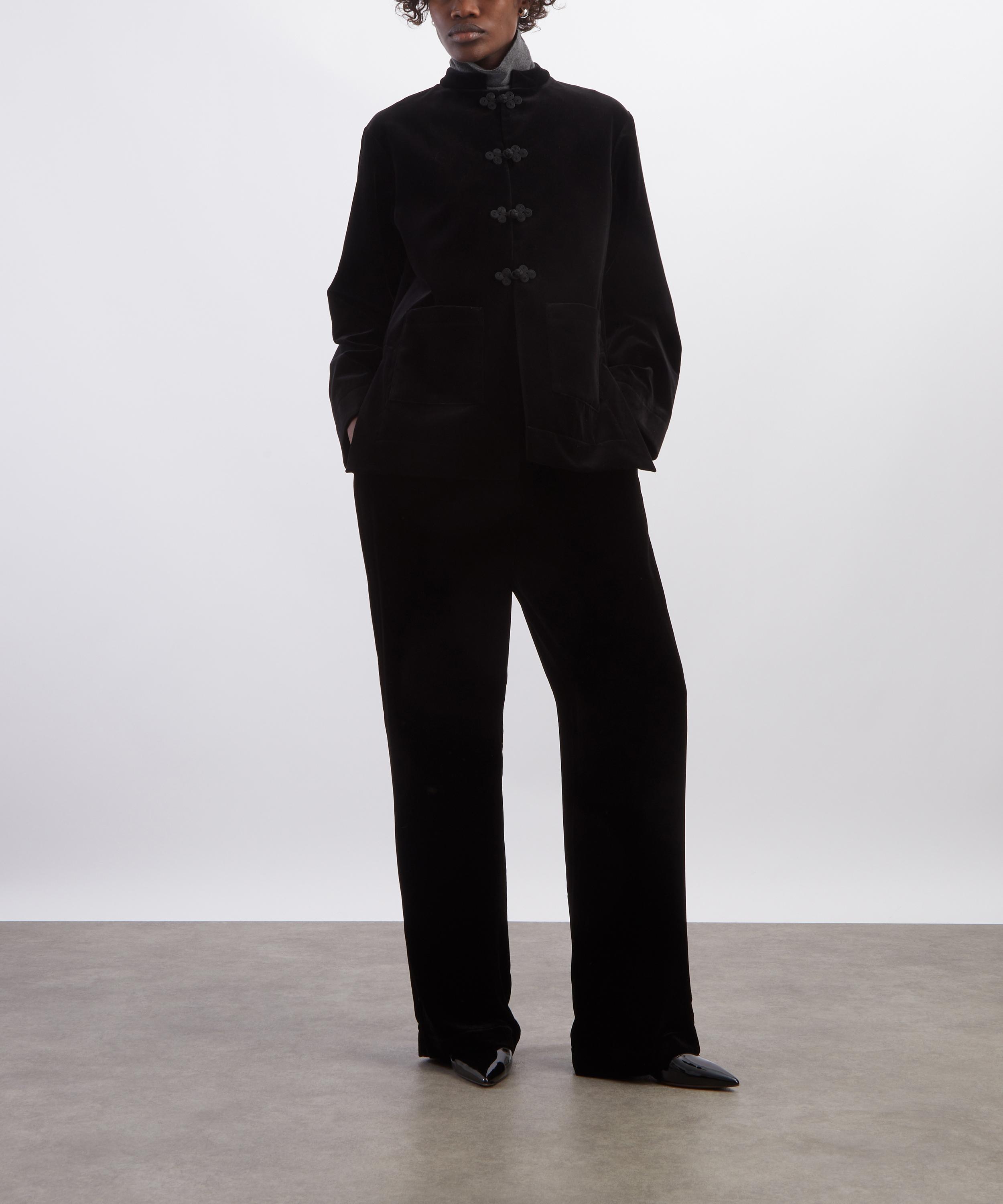 R&oacute;he - Black Velvet Relaxed Trousers image number 1