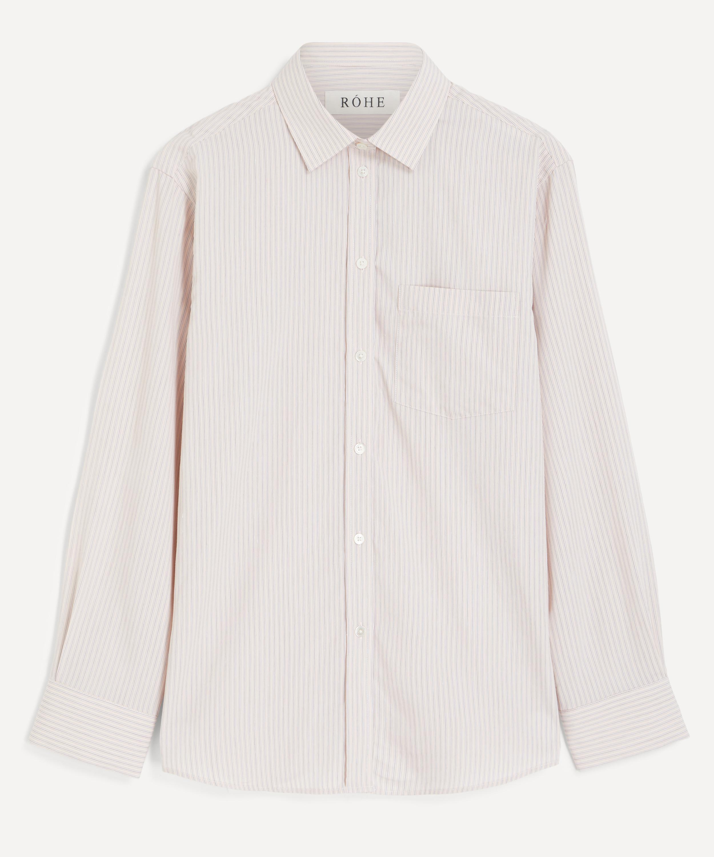 R&oacute;he - Classic Fit Pink Stripe Shirt image number 0
