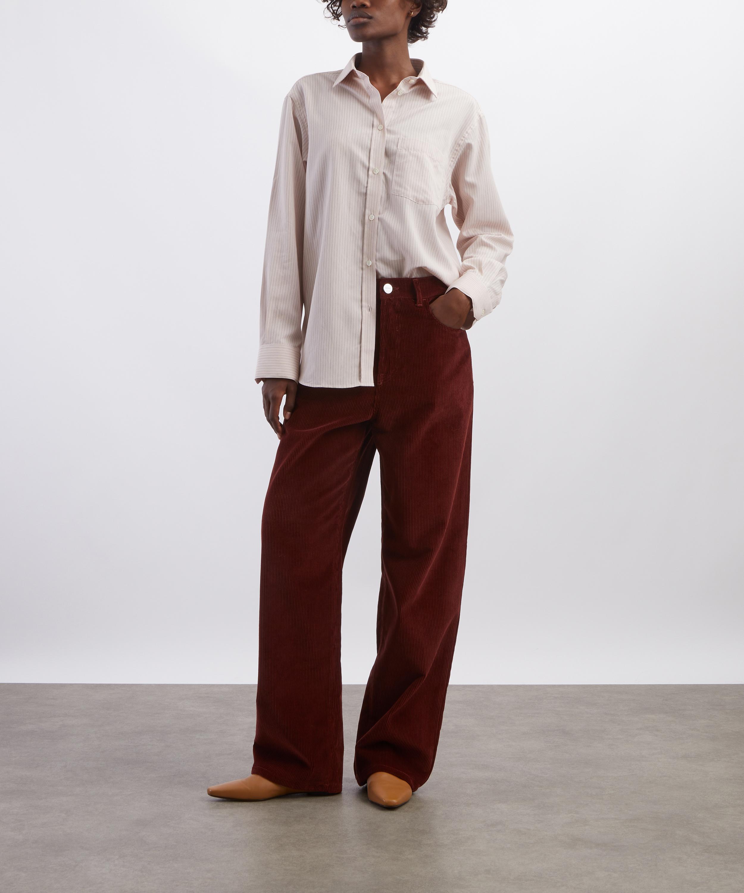 R&oacute;he - Classic Fit Pink Stripe Shirt image number 1