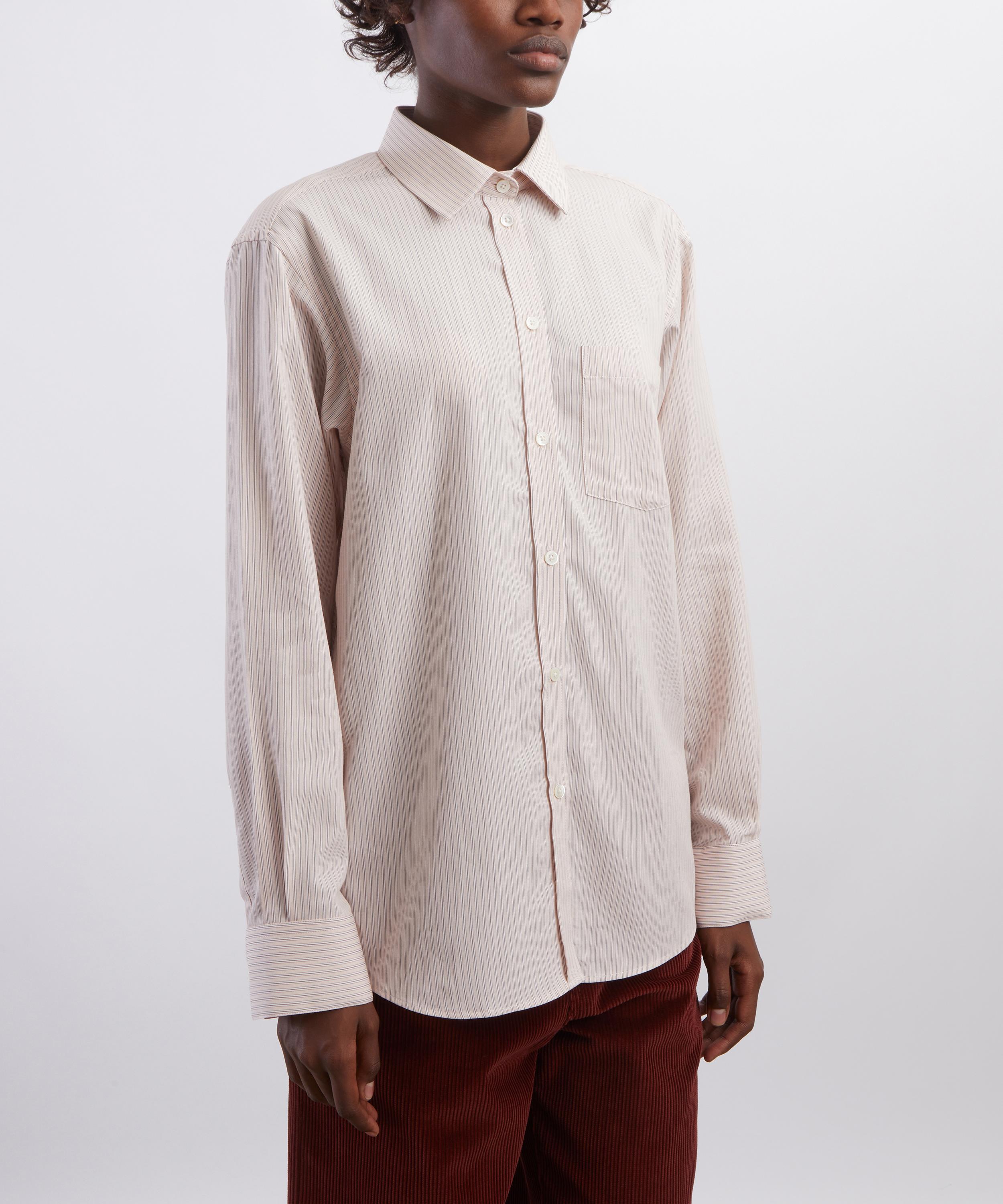 R&oacute;he - Classic Fit Pink Stripe Shirt image number 2