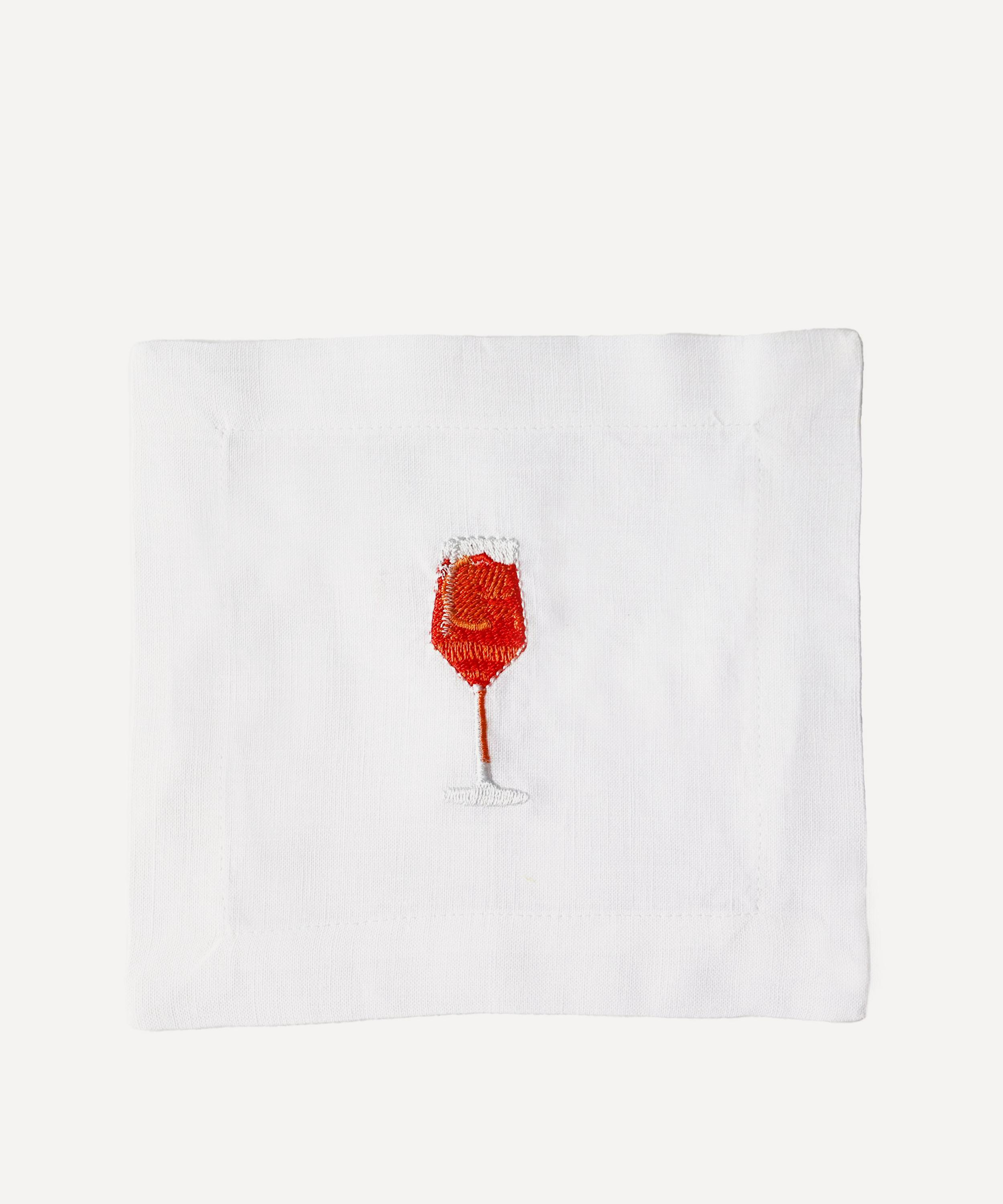 Lettermade - Aperol Spritz Linen Cocktail Napkins Set of Four
