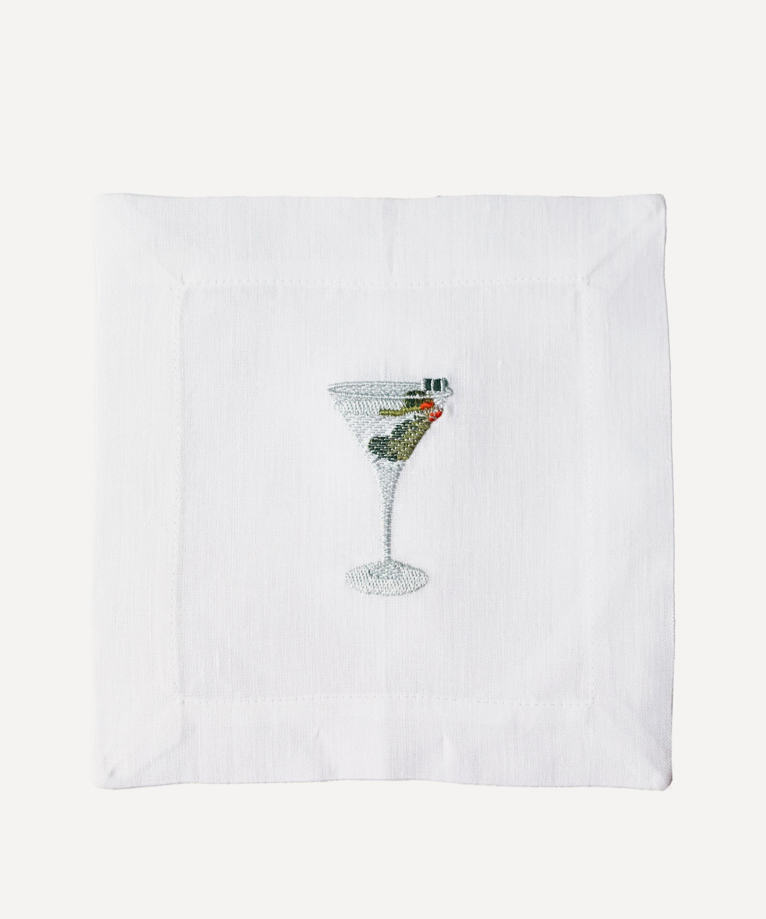 Lettermade - Martini Linen Cocktail Napkins Set of Four