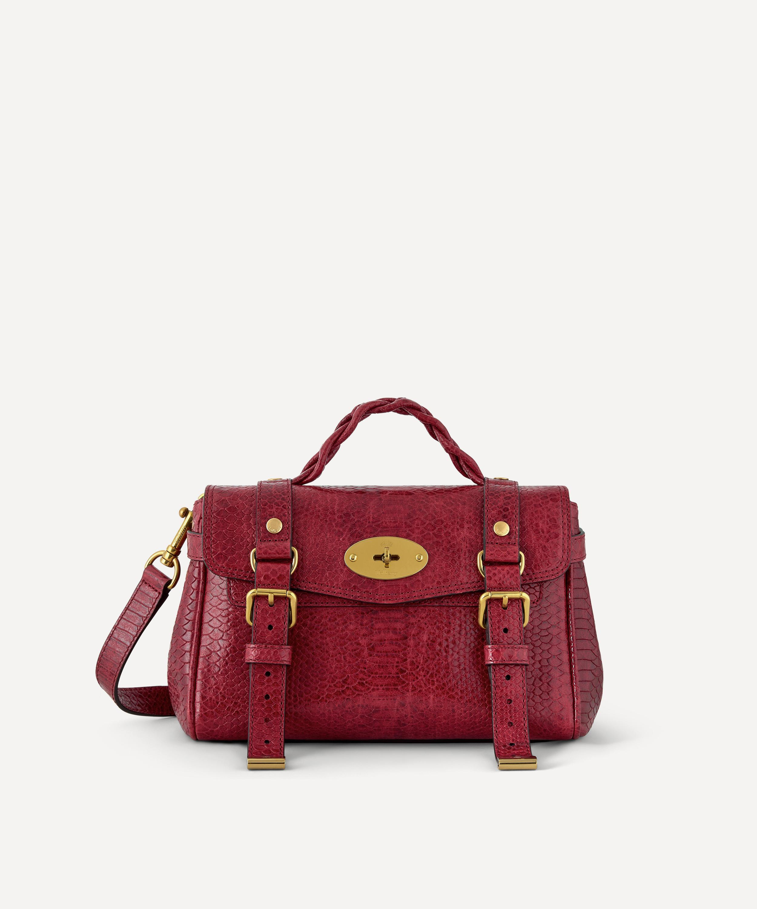 Mulberry - Mini Alexa Waxed Snake Print Tote Bag image number 0