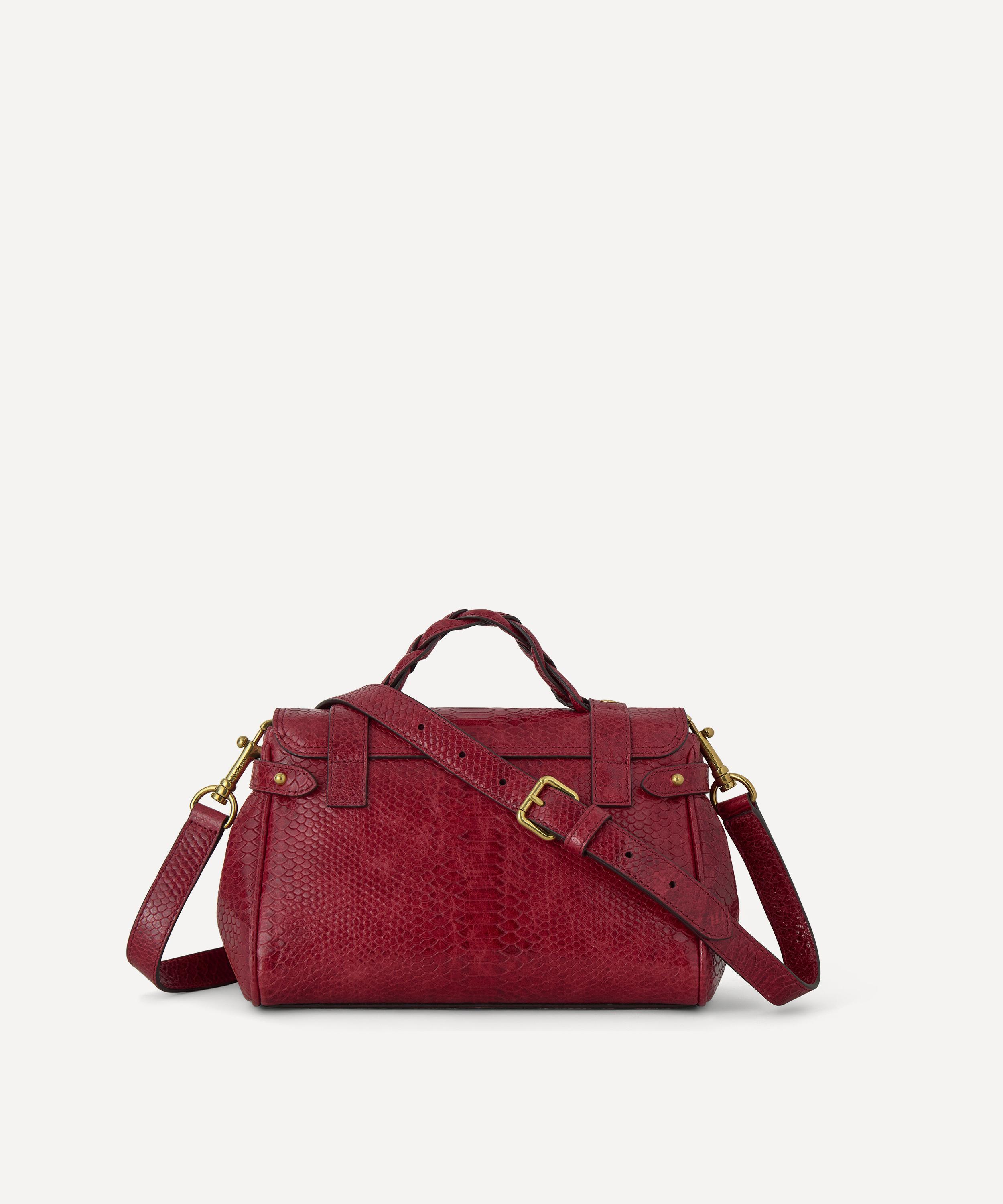 Mulberry - Mini Alexa Waxed Snake Print Tote Bag image number 2